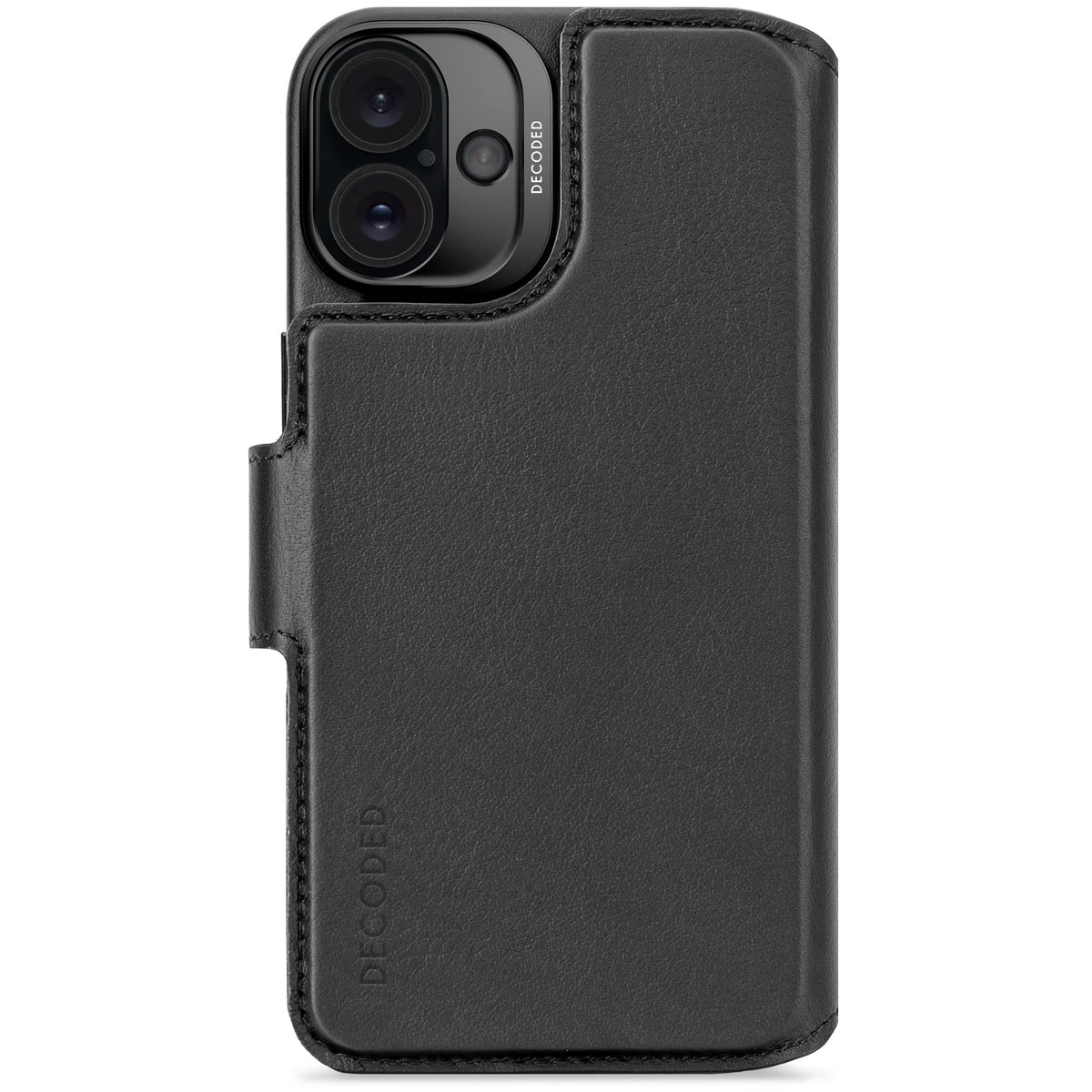 Leather Detachable Wallet Case iPhone 16 Plus - Black - DECODED – Decoded