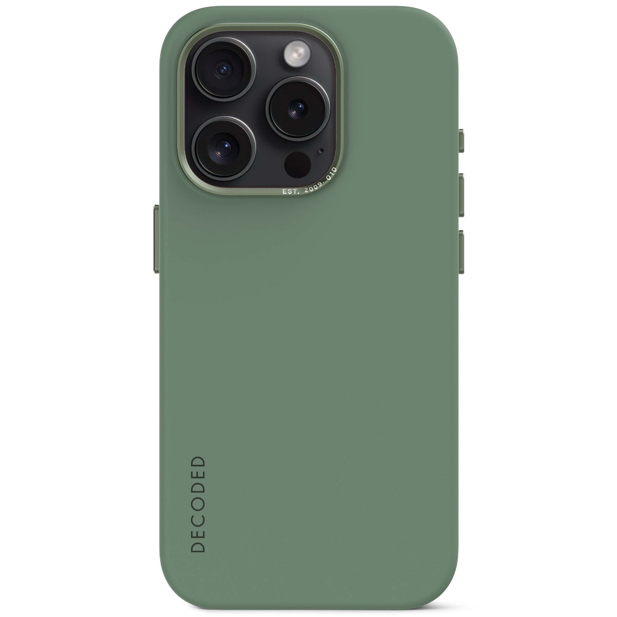 AntiMicrobial Silicone Back Case iPhone 15 Pro Max - Sage Leaf Green