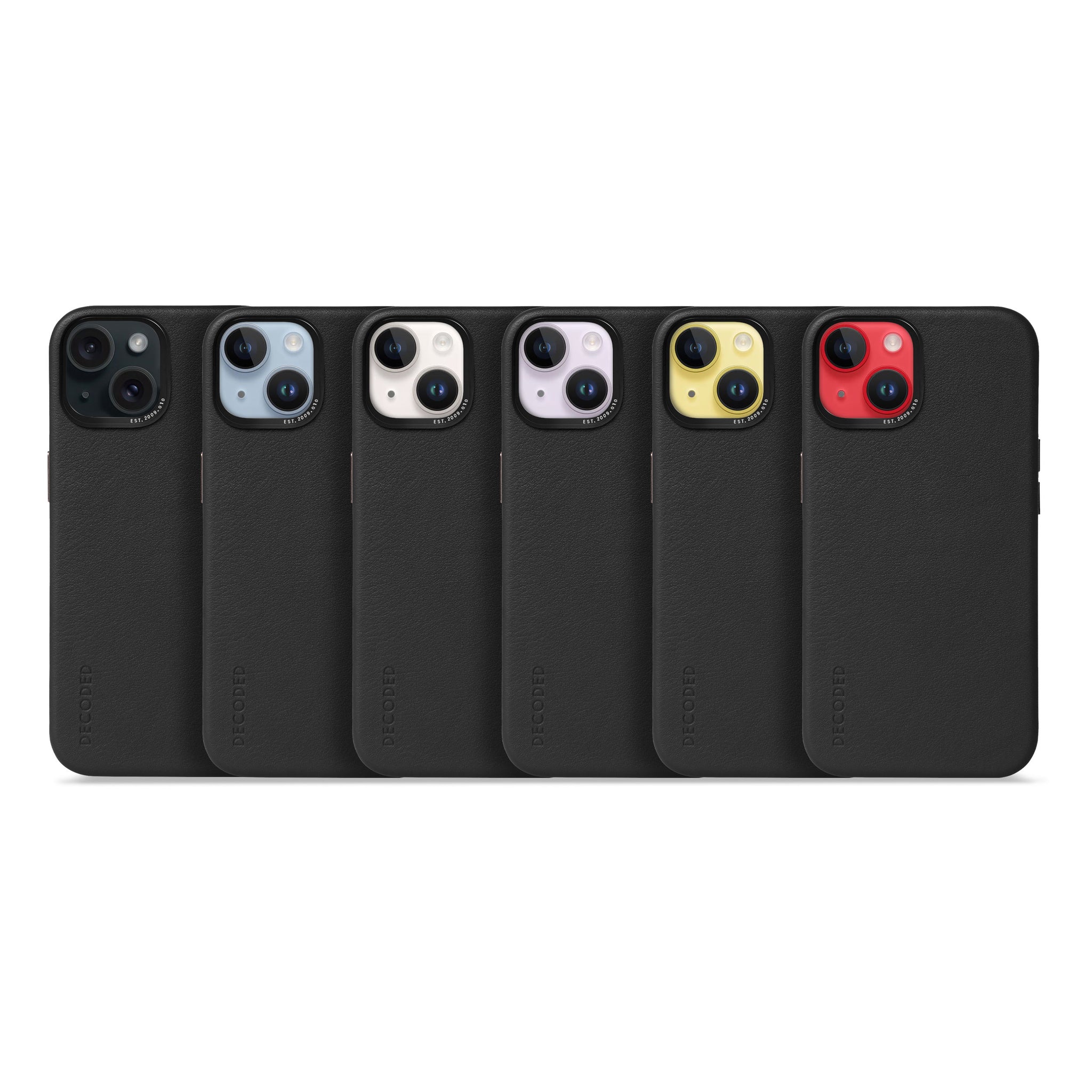 iPhone14カバー Leather Back Case iPhone 14 - Black - DECODED – Decoded