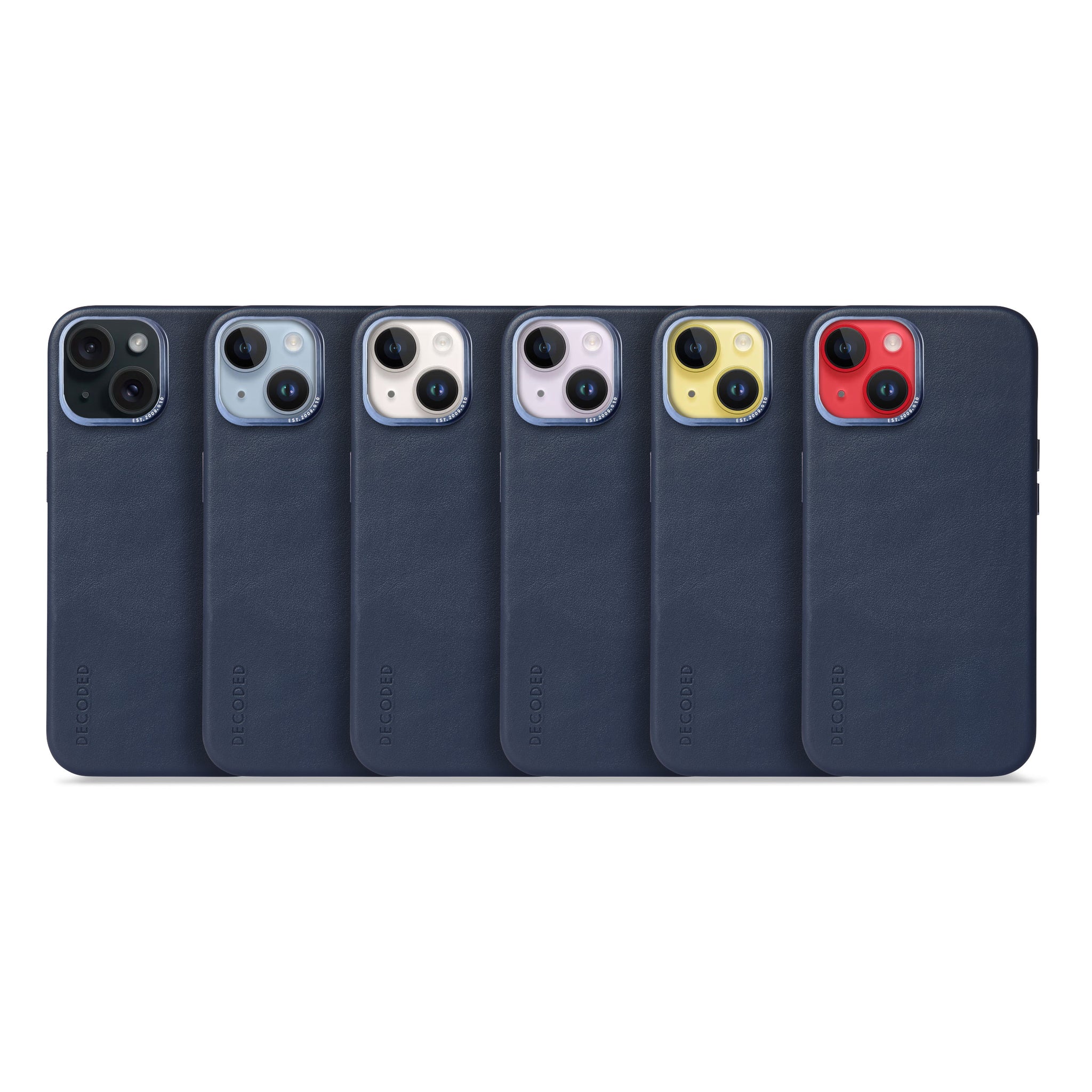 Apple iPhone 14 Leather Case ネイビー Leather Back Case iPhone 14 - Navy Blue - DECODED – Decoded
