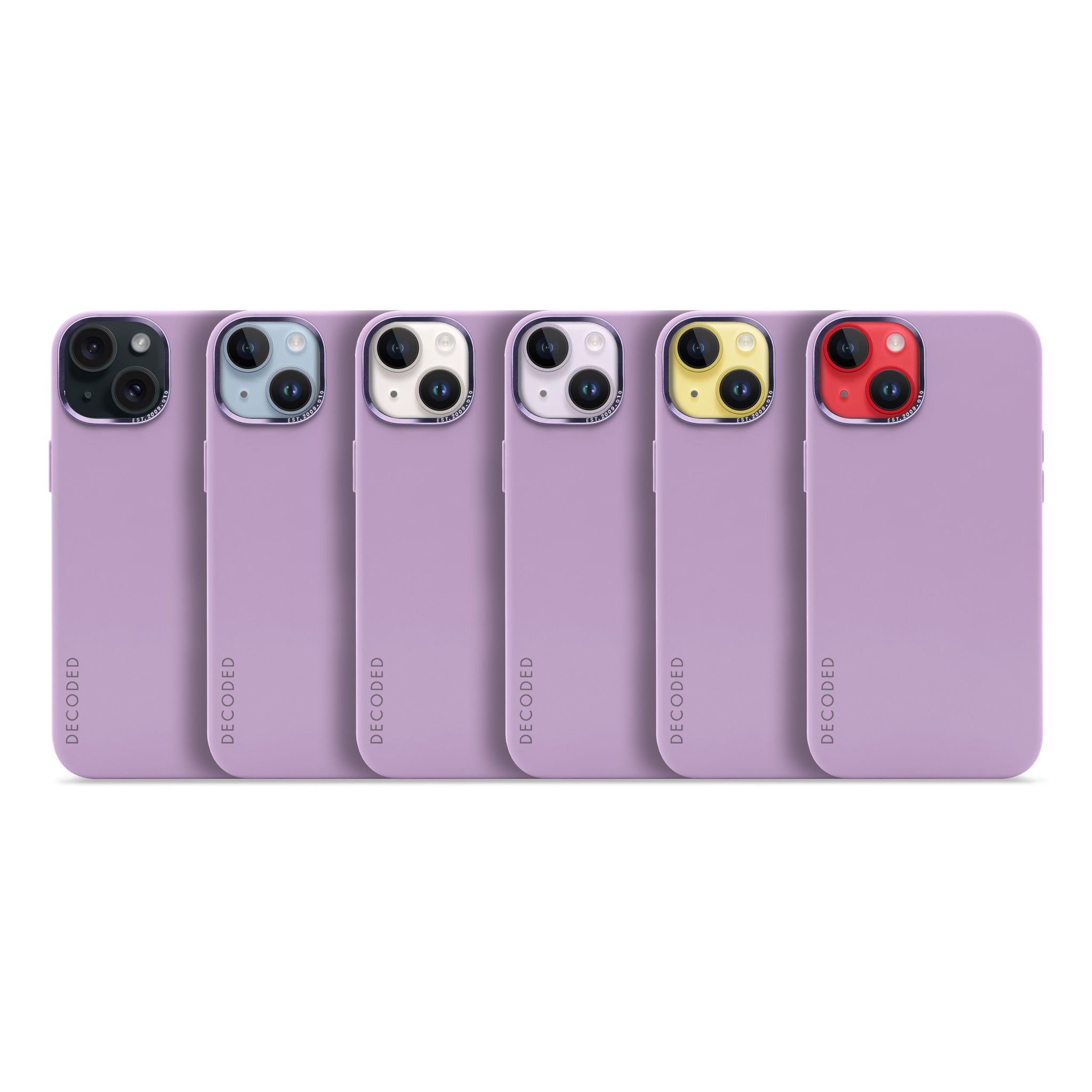 AntiMicrobial Silicone Back Case iPhone 14 - Lavender Purple