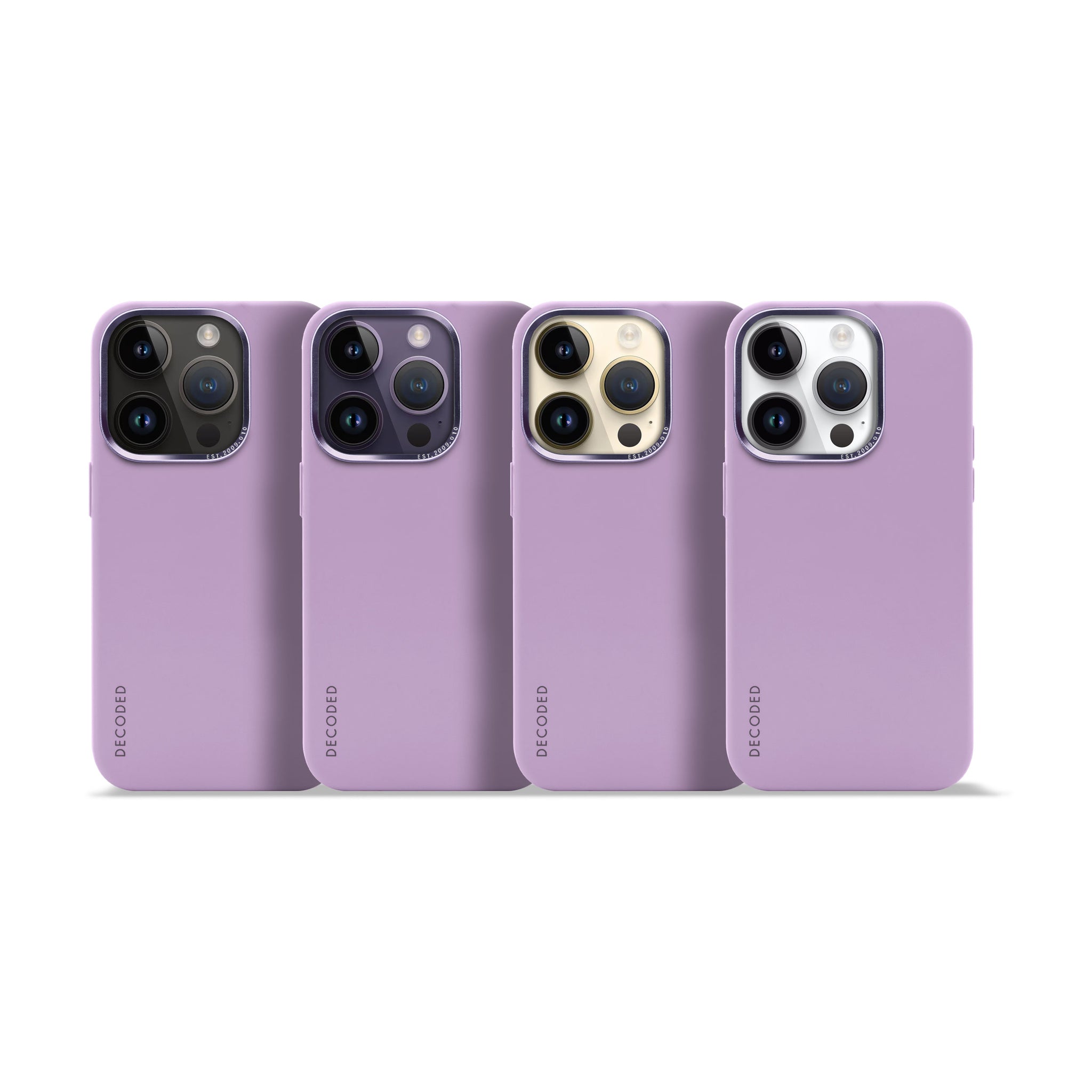 AntiMicrobial Silicone Back Case iPhone 14 Pro - Lavender Purple