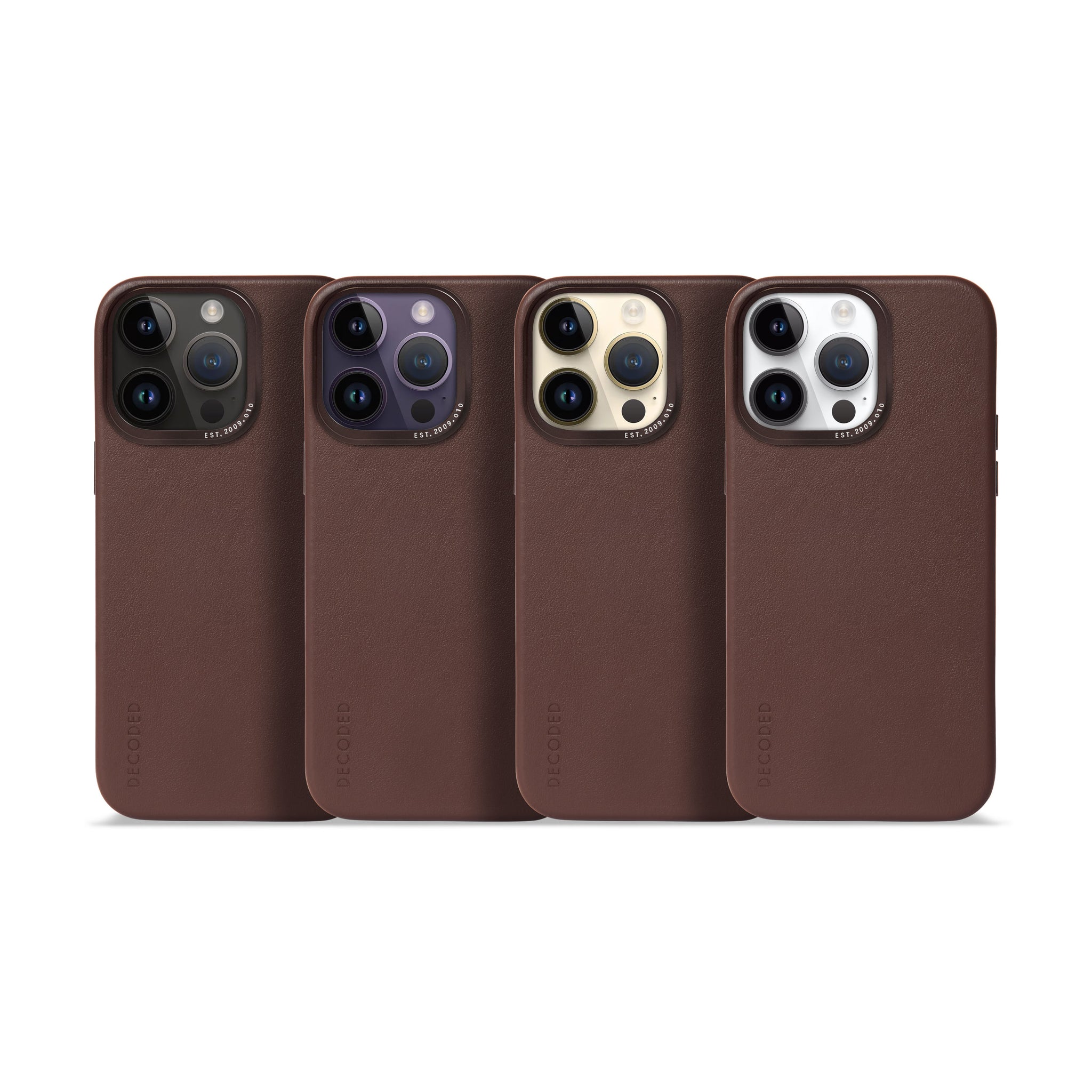 Leather Back Case iPhone 14 Pro Max - Chocolate Brown - DECODED
