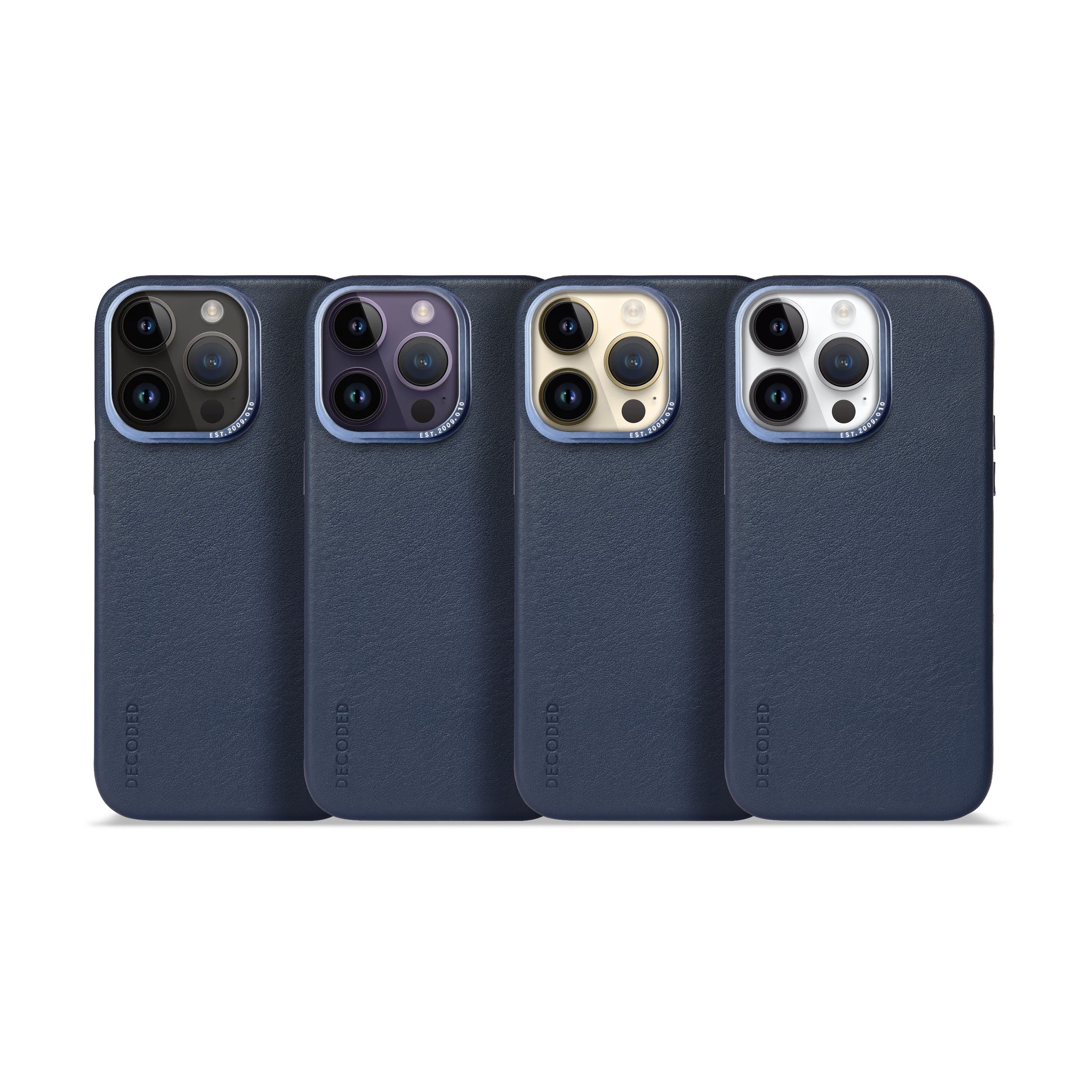 Leather Back Case iPhone 14 Pro Max - Navy Blue - DECODED – Decoded