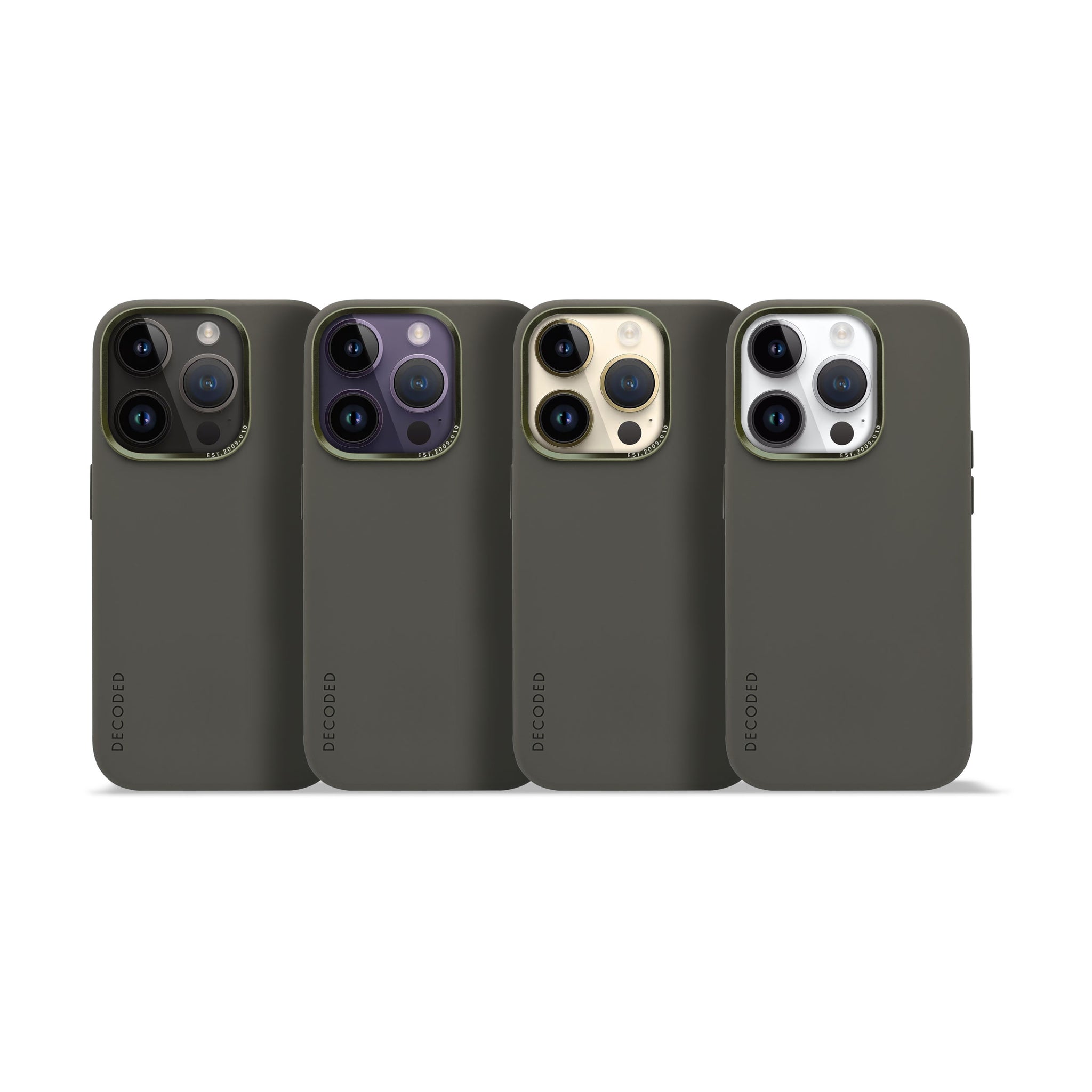 AntiMicrobial Silicone Back Case iPhone 14 Pro Max - Olive Green AntiMicrobial Silicone Back Case iPhone 14 Pro Max - Olive Green