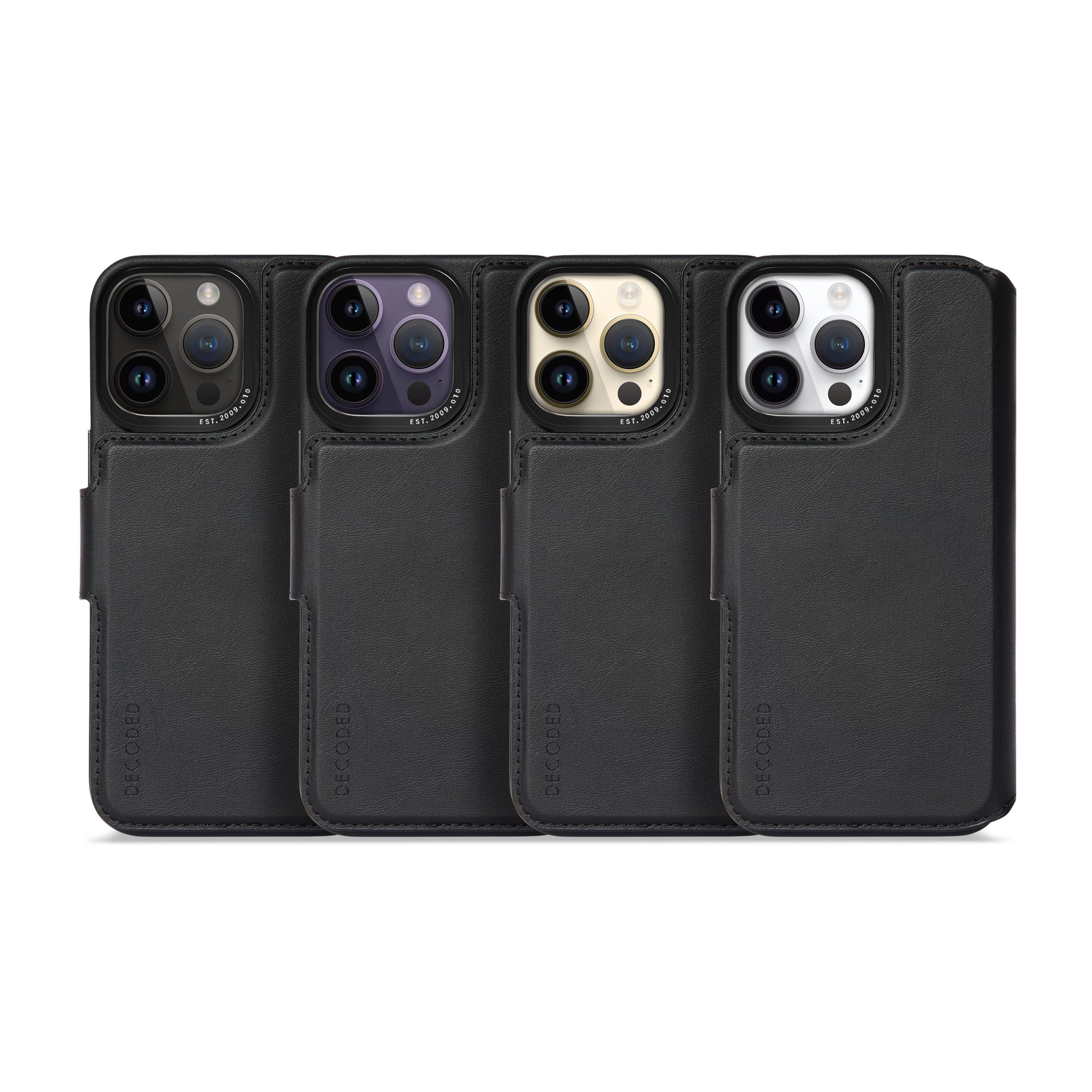 Leather Detachable Wallet Case iPhone 14 Pro Max - Black - DECODED