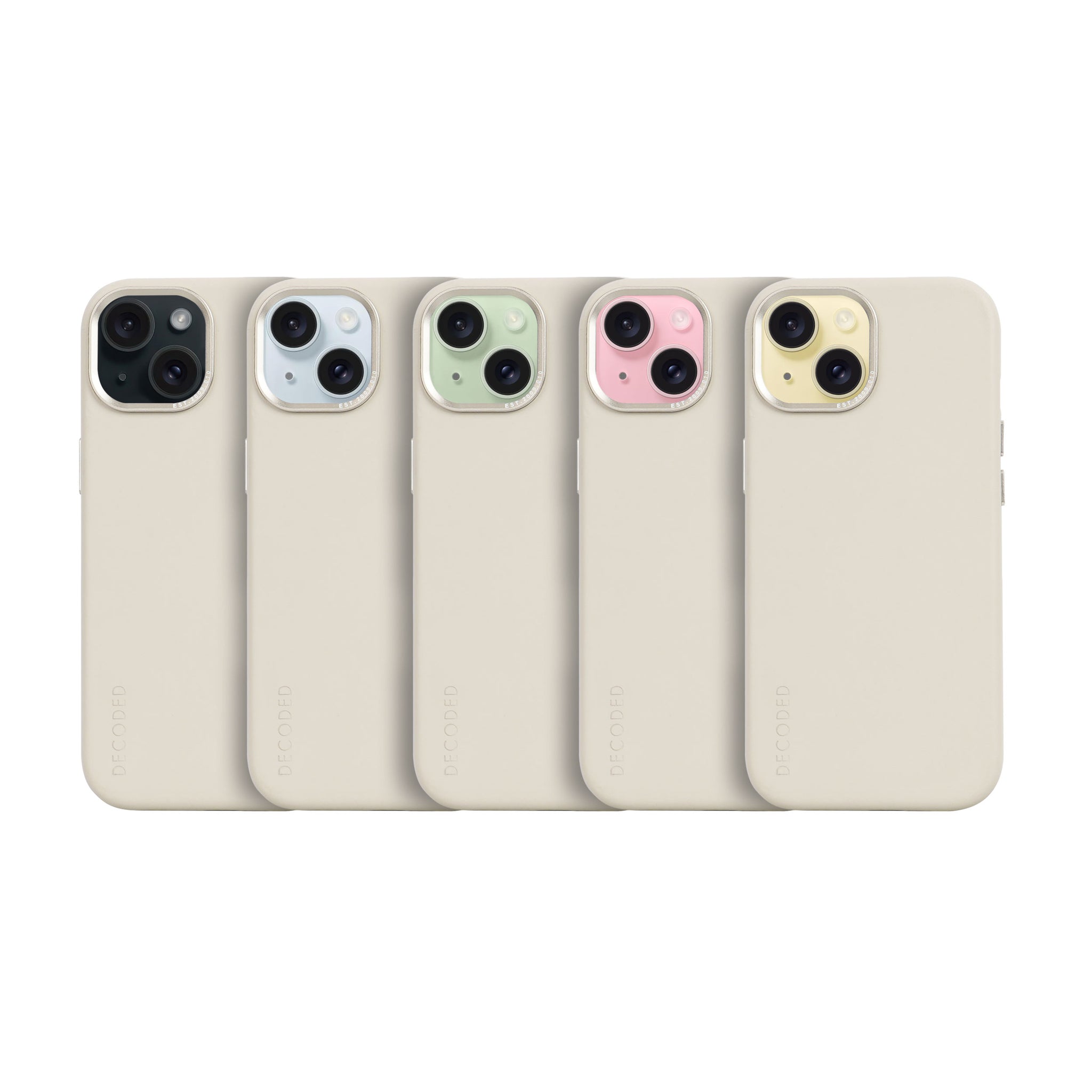 Leather Back Case iPhone 15 - Clay Beige - DECODED – Decoded