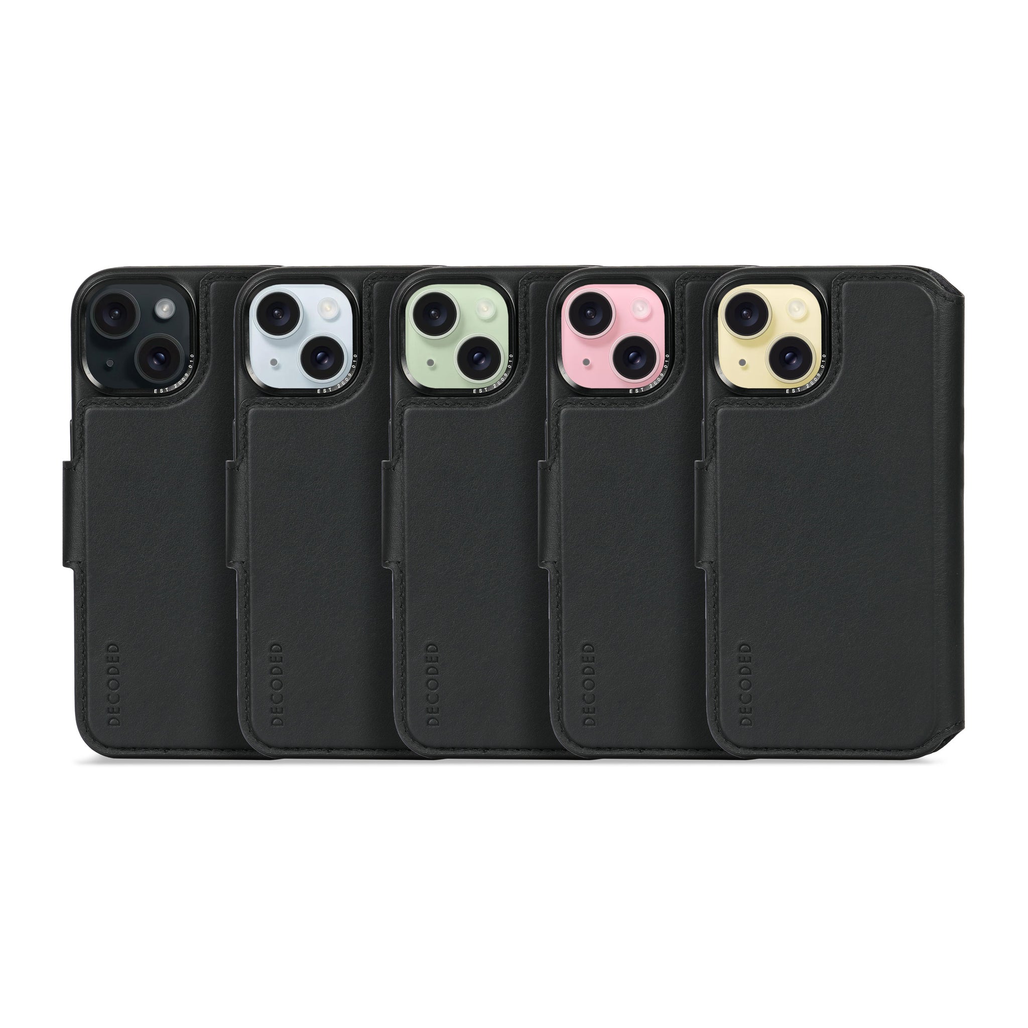 Leather Detachable Case iPhone 15 - Black - DECODED – Decoded