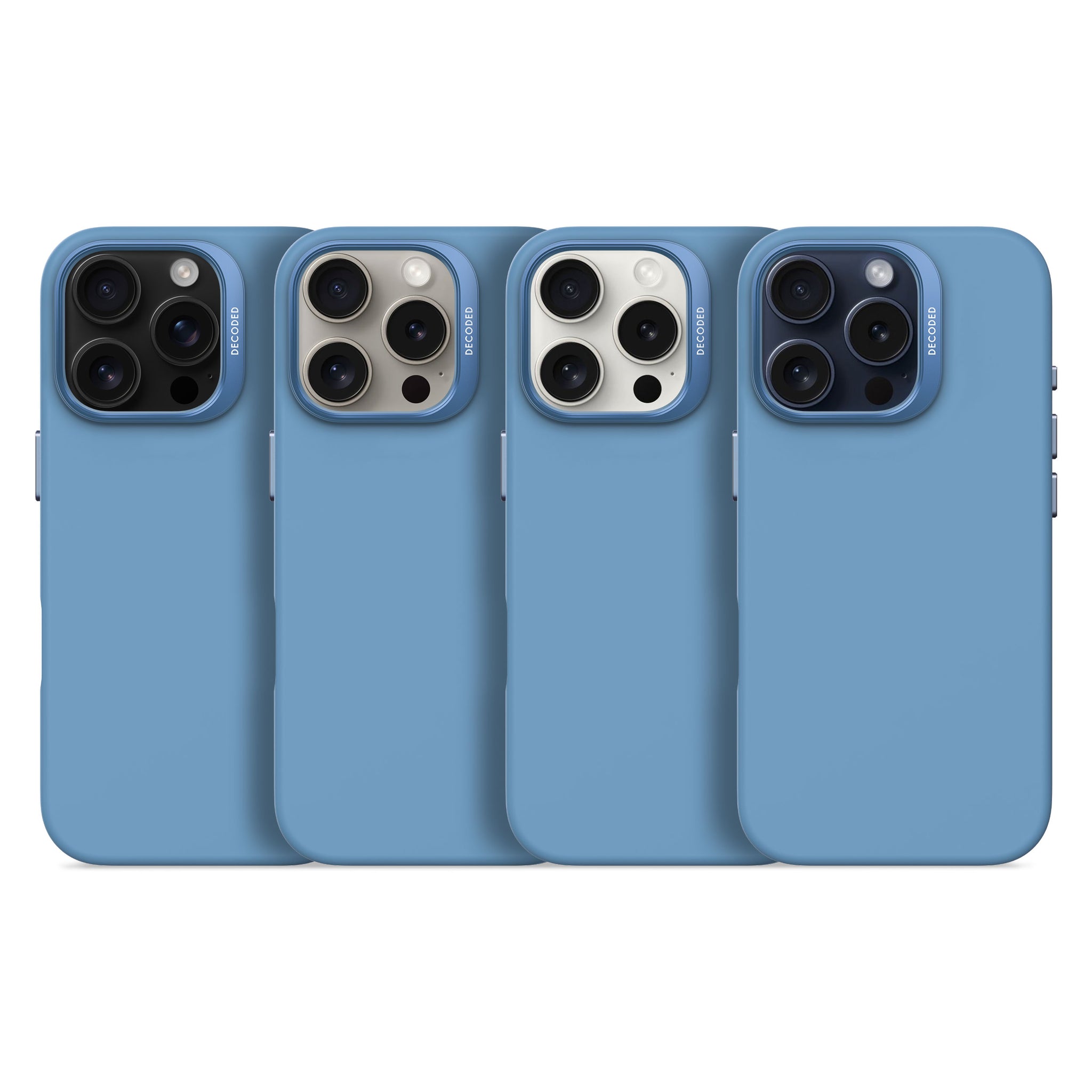 AntiMicrobial Silicone Case | Air Blue | iPhone 15 Pro