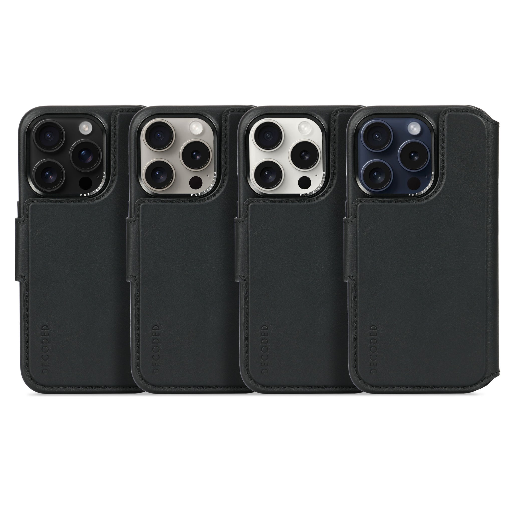 Leather Back Case iPhone 15 Pro Max - Black - DECODED – Decoded