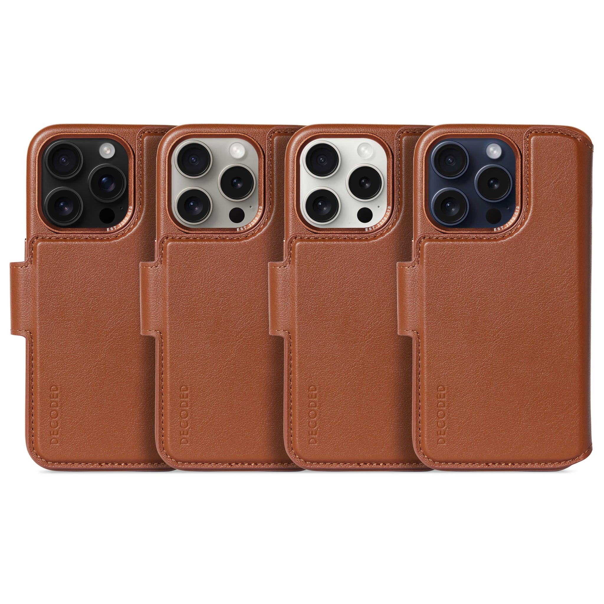 Leather Detachable Case iPhone 15 Pro - Tan Brown Leather Detachable Case iPhone 15 Pro - Tan Brown