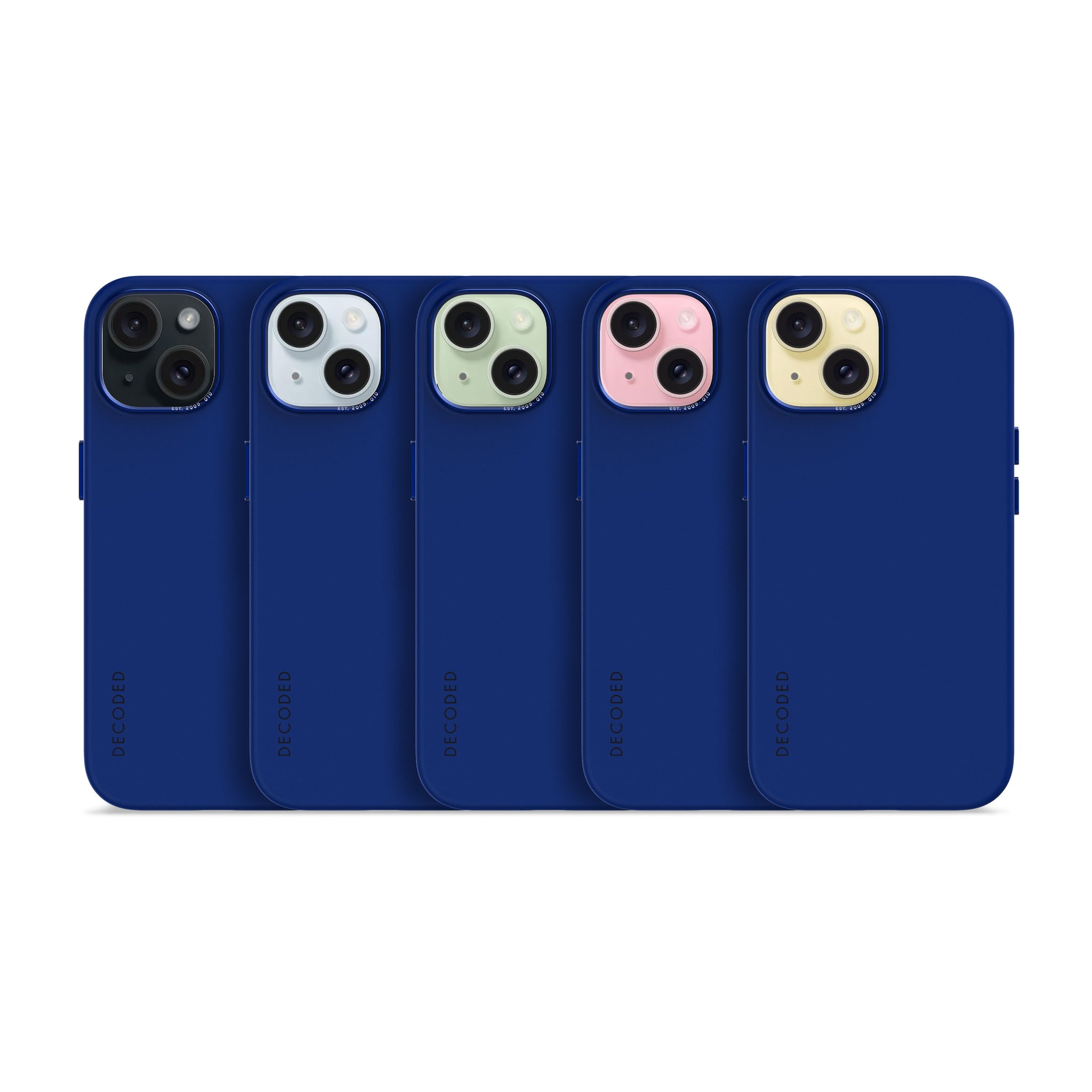 AntiMicrobial Silicone Back Case iPhone 15 Plus - Galactic Blue