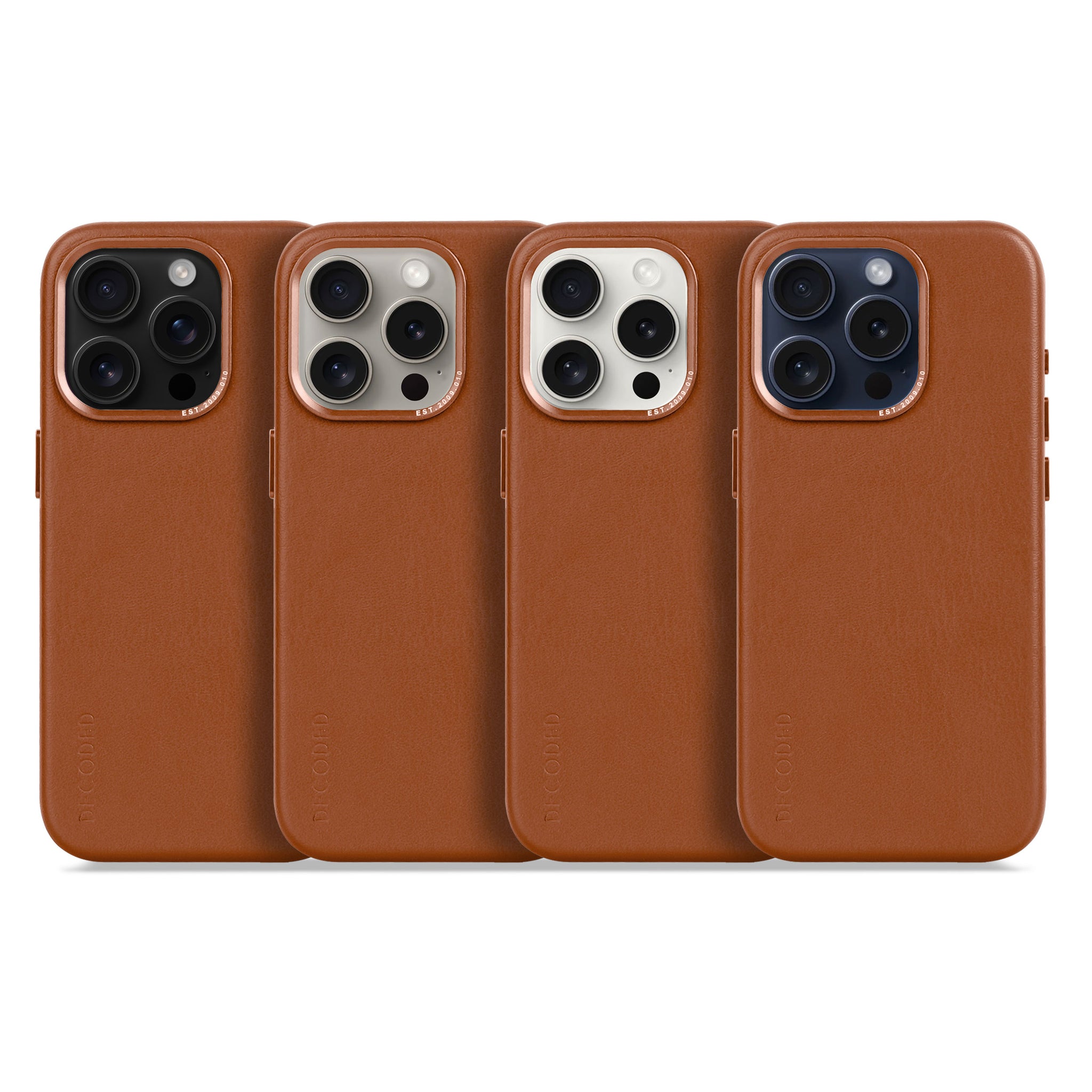 Leather Back Case iPhone 15 Pro Max - Tan Brown - DECODED – Decoded
