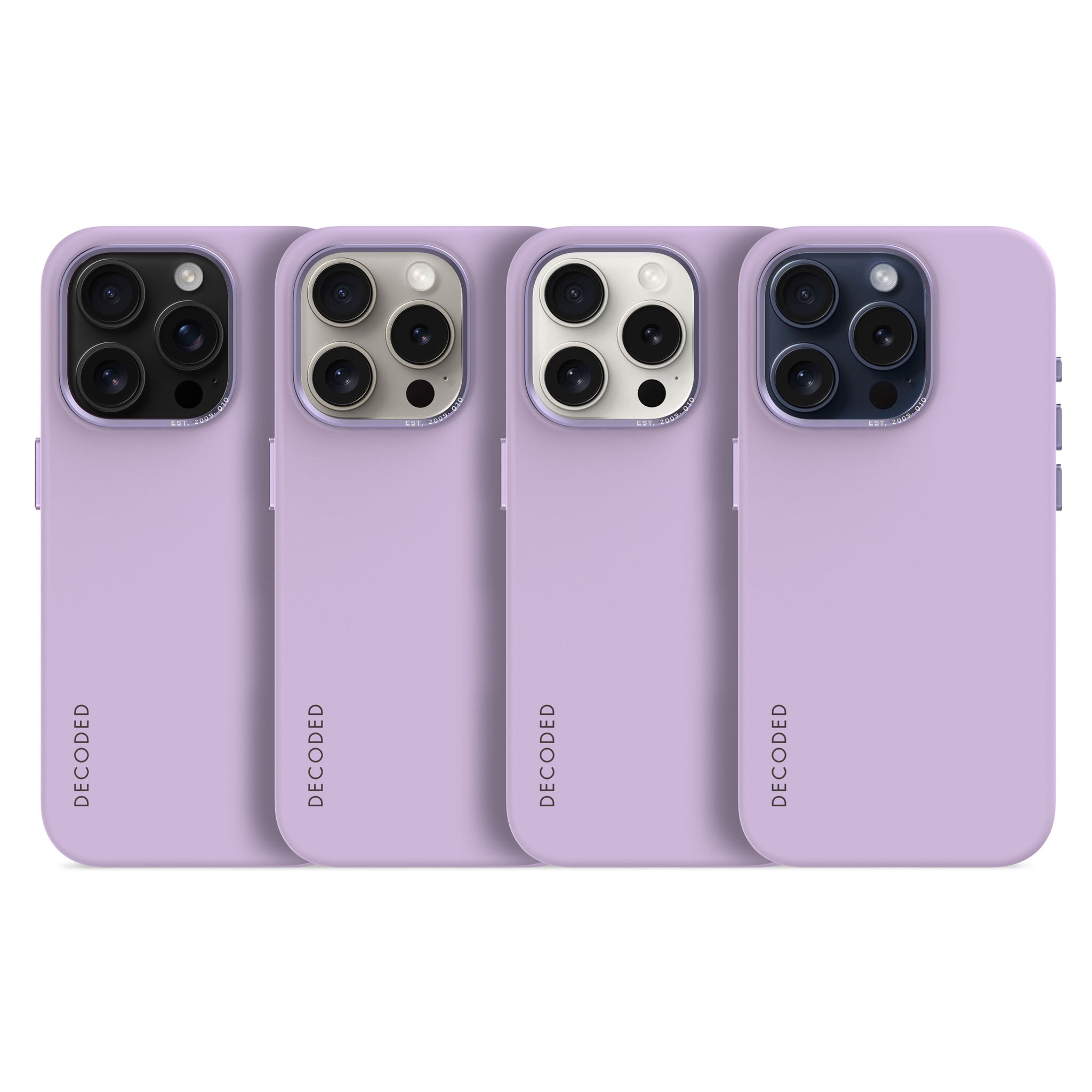 AntiMicrobial Silicone Back Case iPhone 15 Pro Max - Lavender