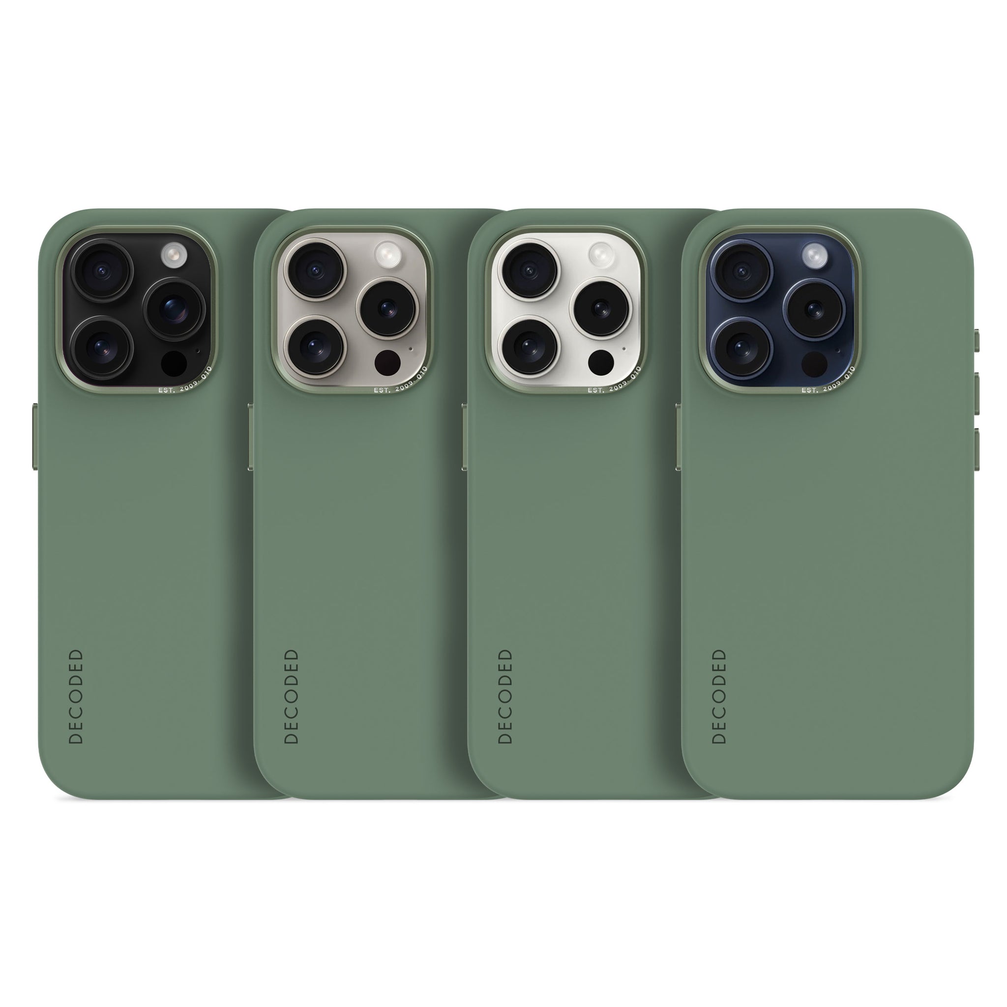 AntiMicrobial Silicone Back Case iPhone 15 Pro Max - Sage Leaf
