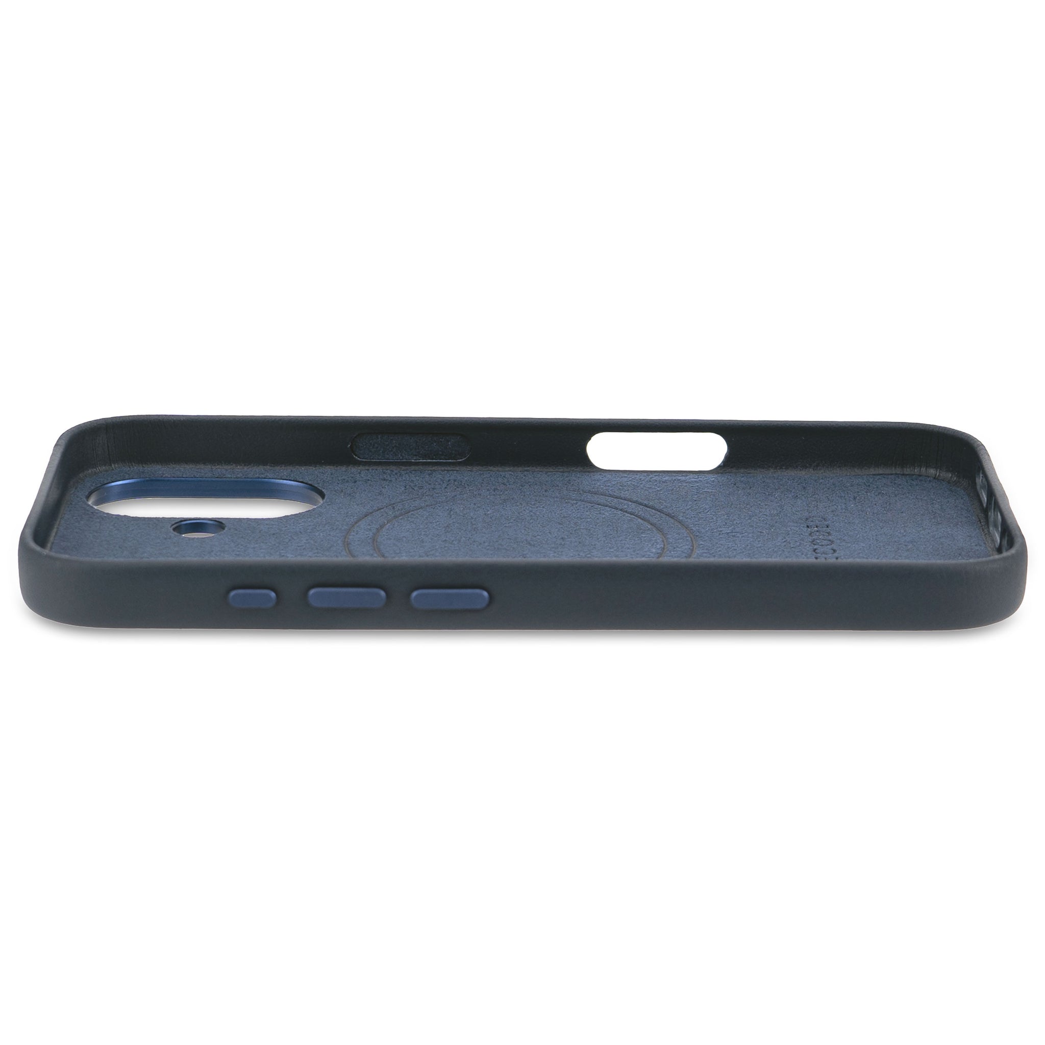 Leather Case iPhone 16 - Navy Blue - DECODED – Decoded