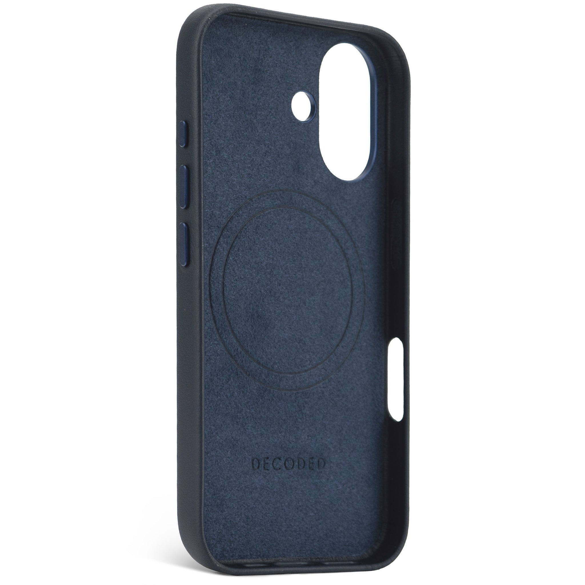 Leather Case iPhone 16 - Navy Blue - DECODED – Decoded