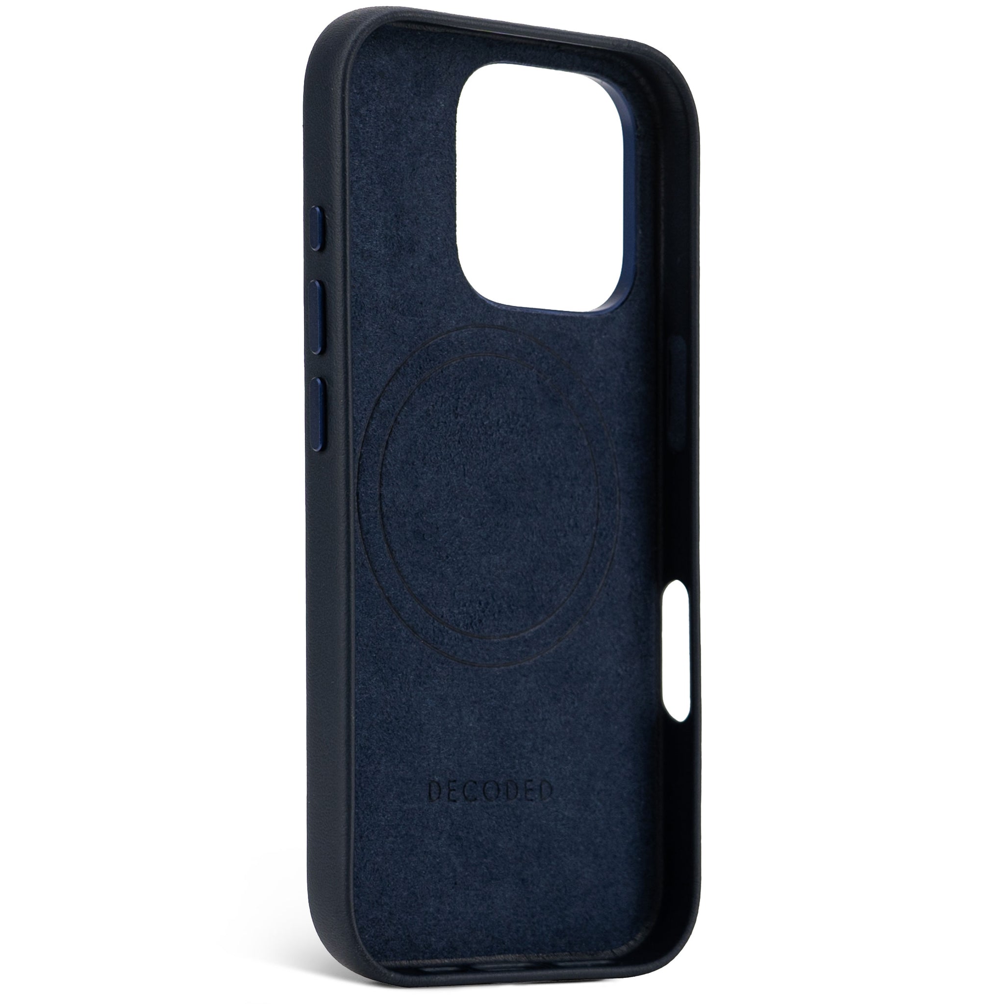 Leather Case iPhone 16 Pro - Navy Blue - DECODED – Decoded