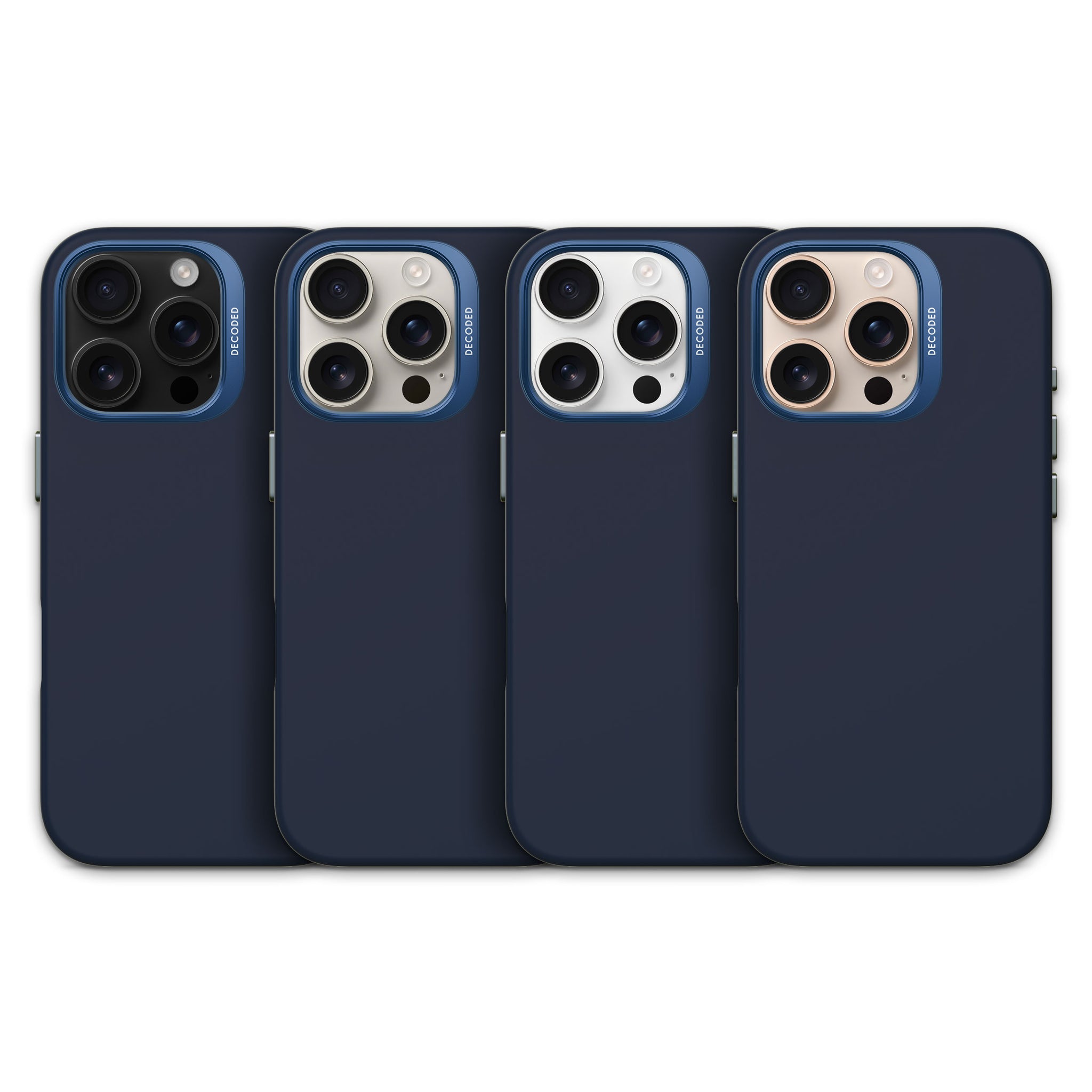 AntiMicrobial Silicone Case iPhone 16 Pro - Blue Print - DECODED
