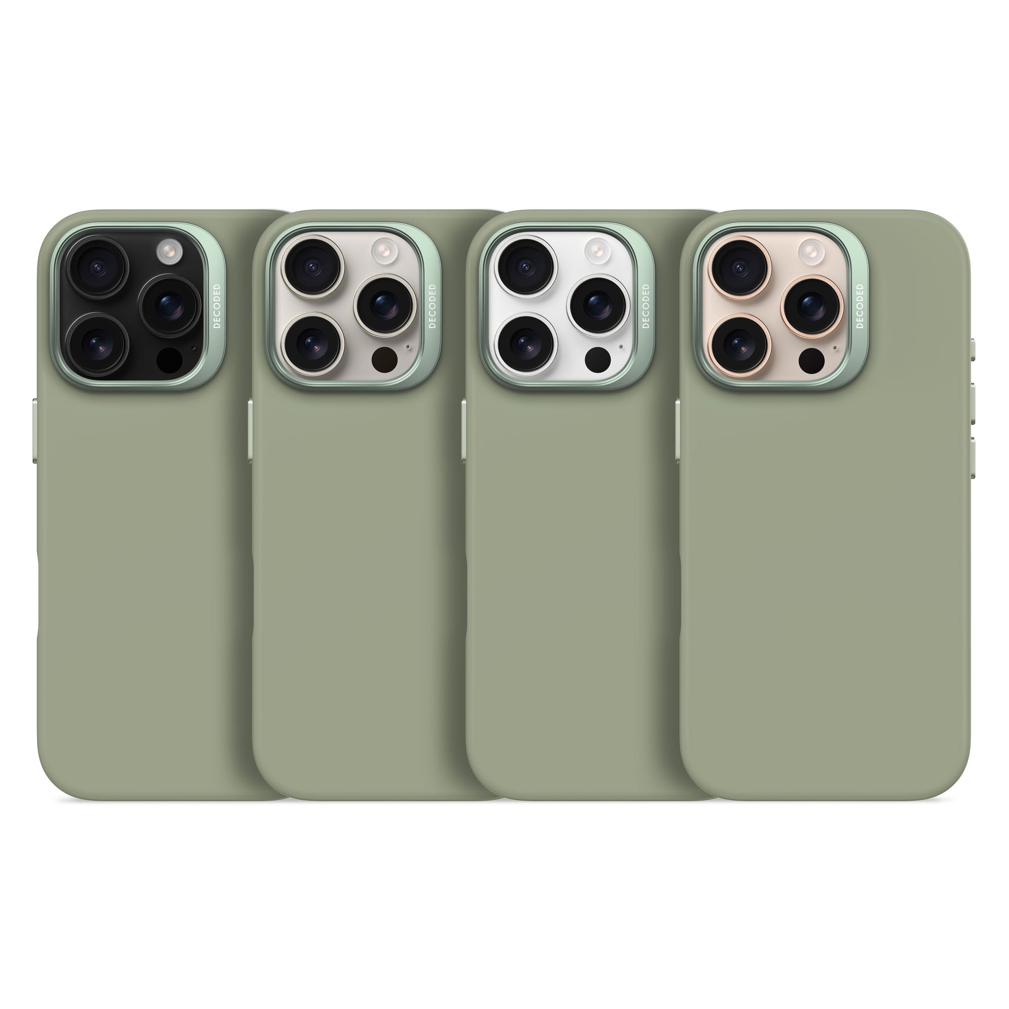 AntiMicrobial Silicone Case iPhone 16 Pro - Jade Green - DECODED