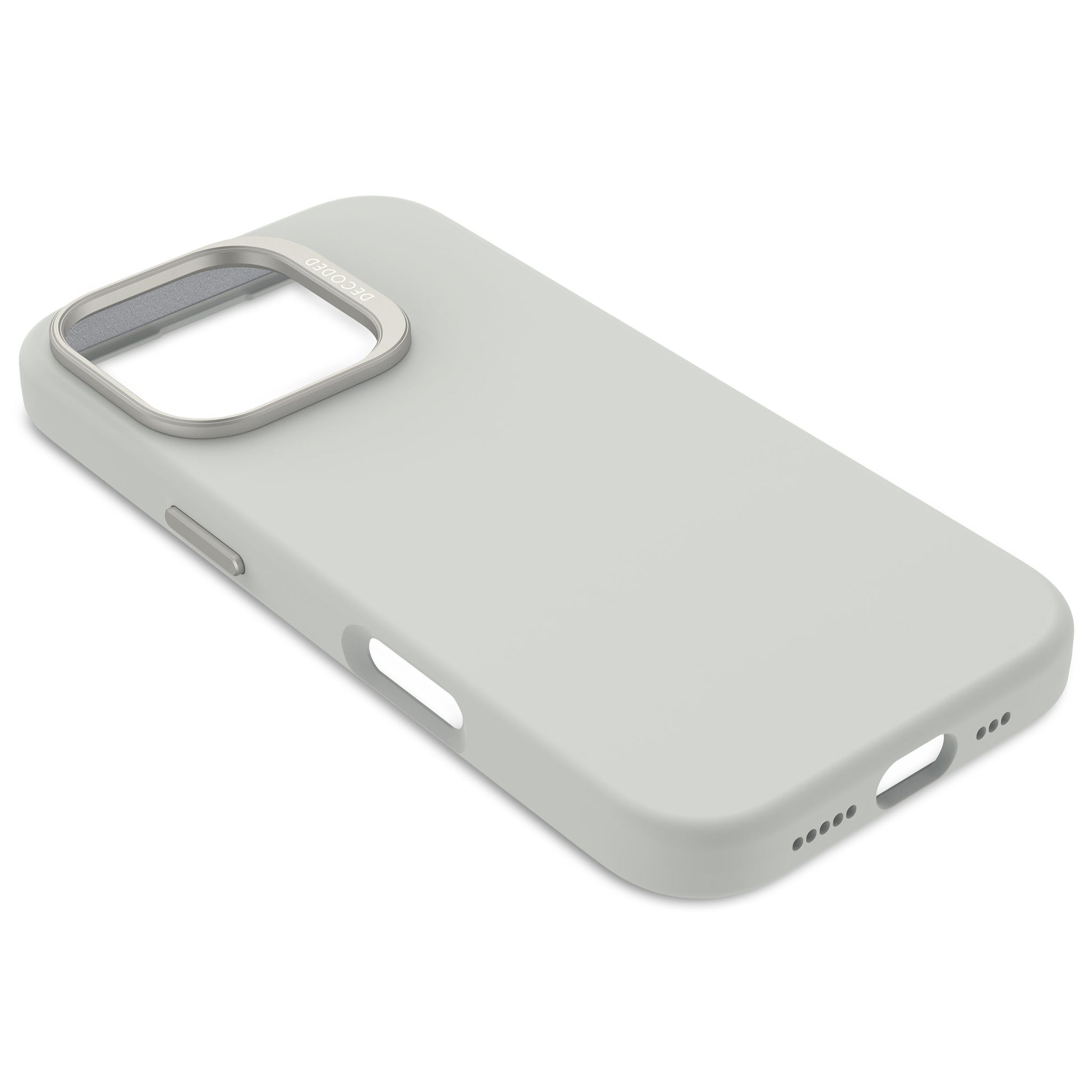 AntiMicrobial Silicone Case iPhone 16 Pro - Stone Grey - DECODED