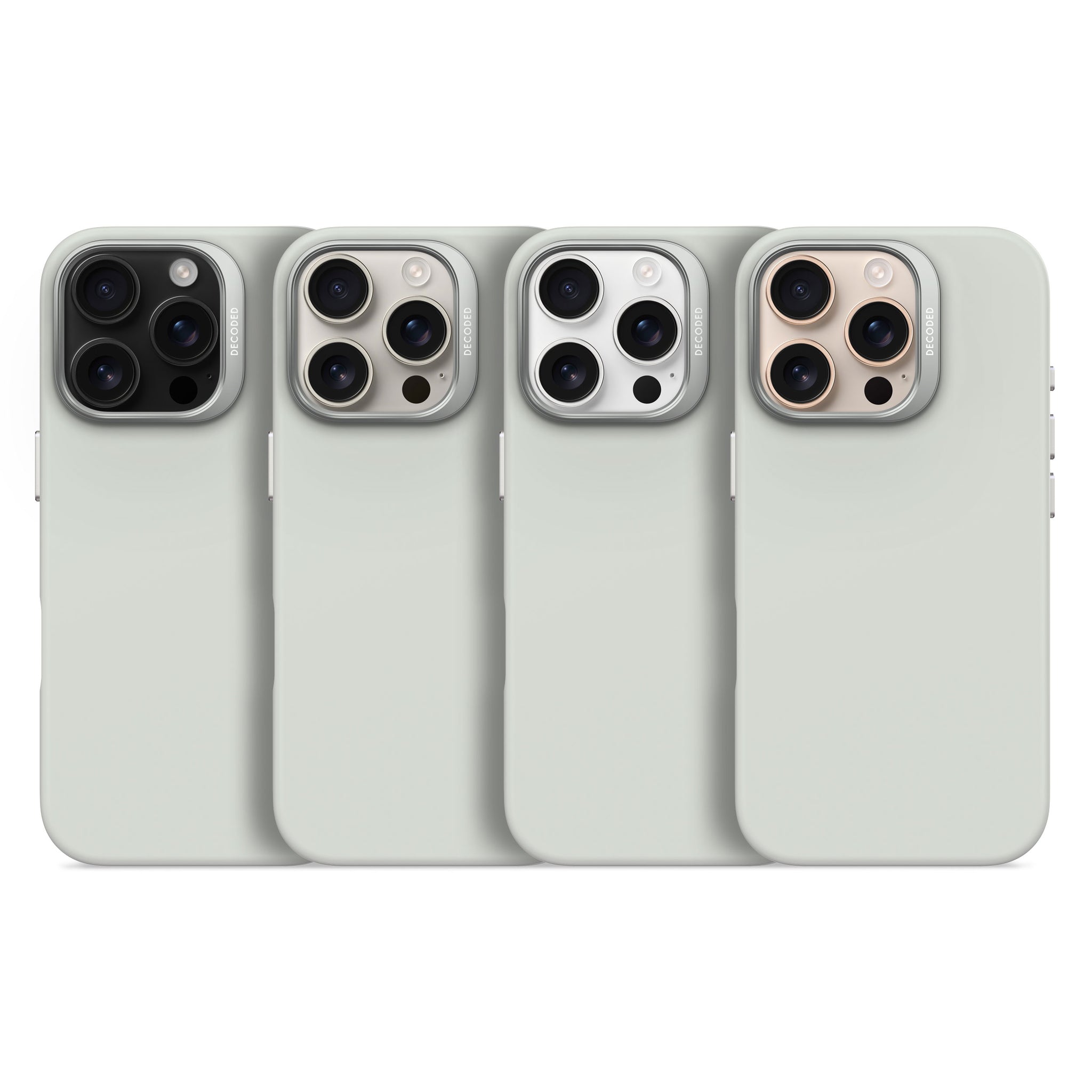 AntiMicrobial Silicone Case iPhone 16 Pro - Stone Grey - DECODED