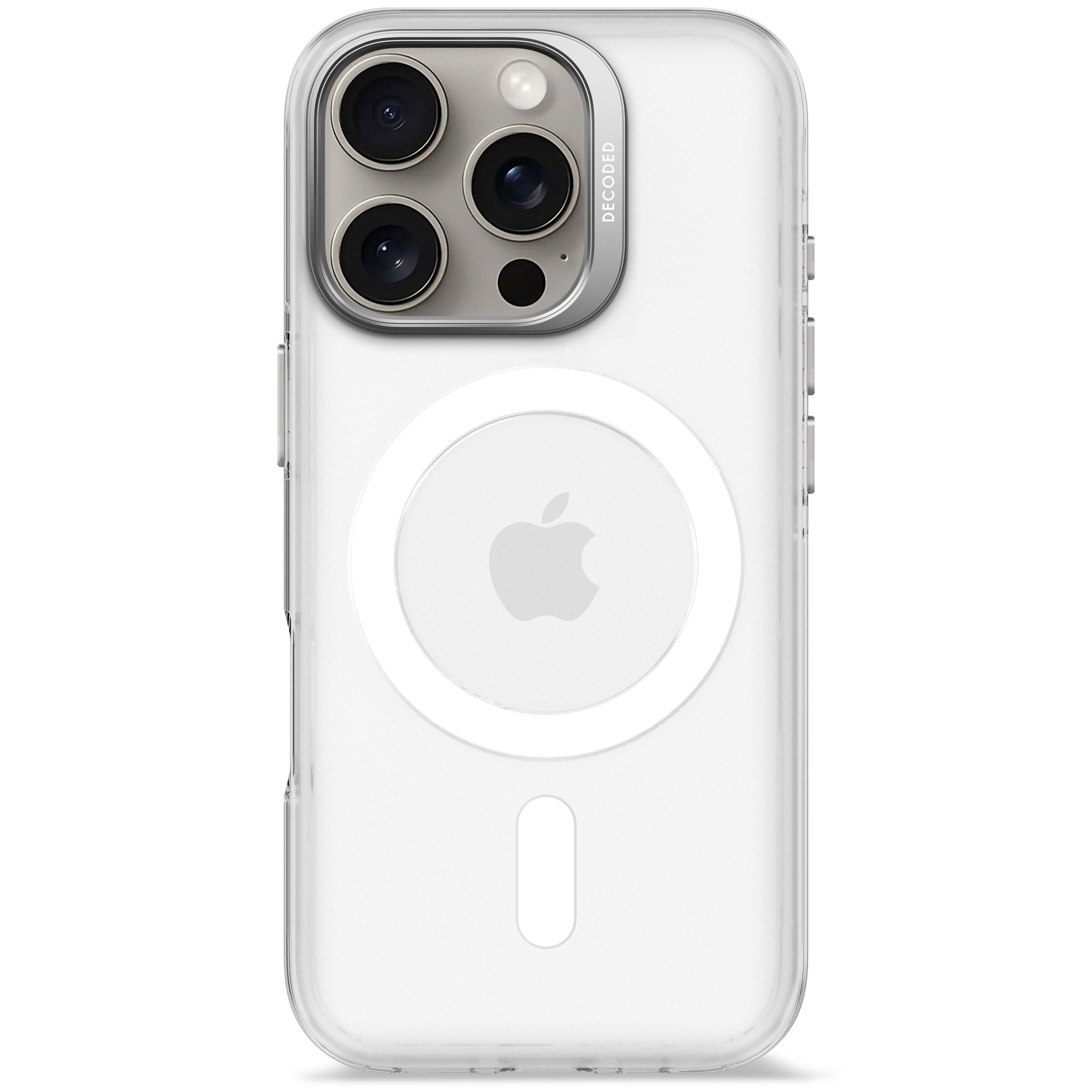 DECODED Recycled Plastic Transparent Clear Case | Frosted White Transparent | iPhone 16 Pro DECODED Recycled Plastic Transparent Clear Case | Frosted White Transparent | iPhone 16 Pro