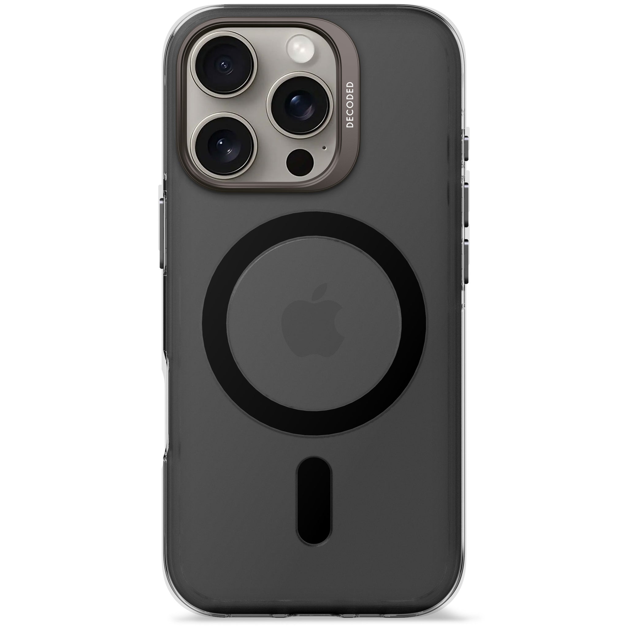 DECODED Recycled Plastic Transparent Clear Case | Frosted Black Transparent | iPhone 16 Pro DECODED Recycled Plastic Transparent Clear Case | Frosted Black Transparent | iPhone 16 Pro