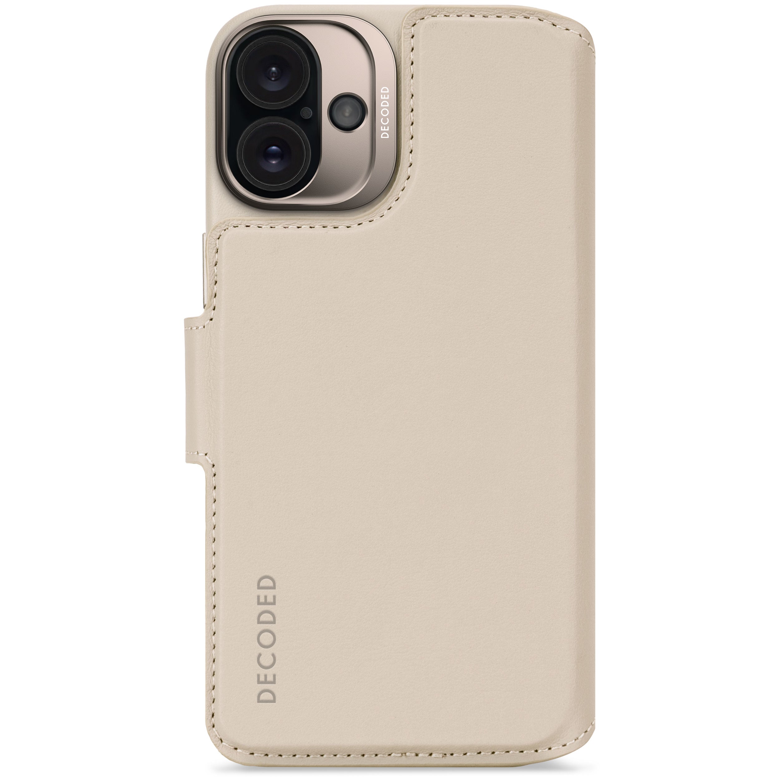 DECODED Leather Detachable Wallet Case | Clay Beige | iPhone 16 Plus DECODED Leather Detachable Wallet Case | Clay Beige | iPhone 16 Plus