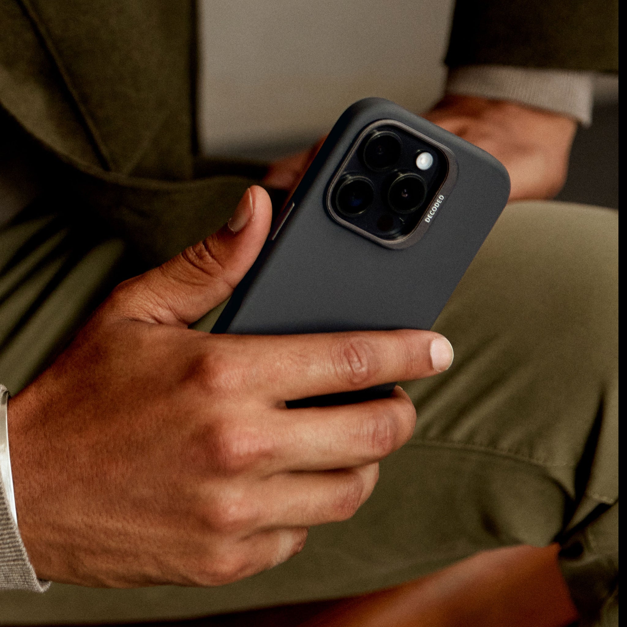 Lederhülle iPhone 16 Pro Max - Schwarz