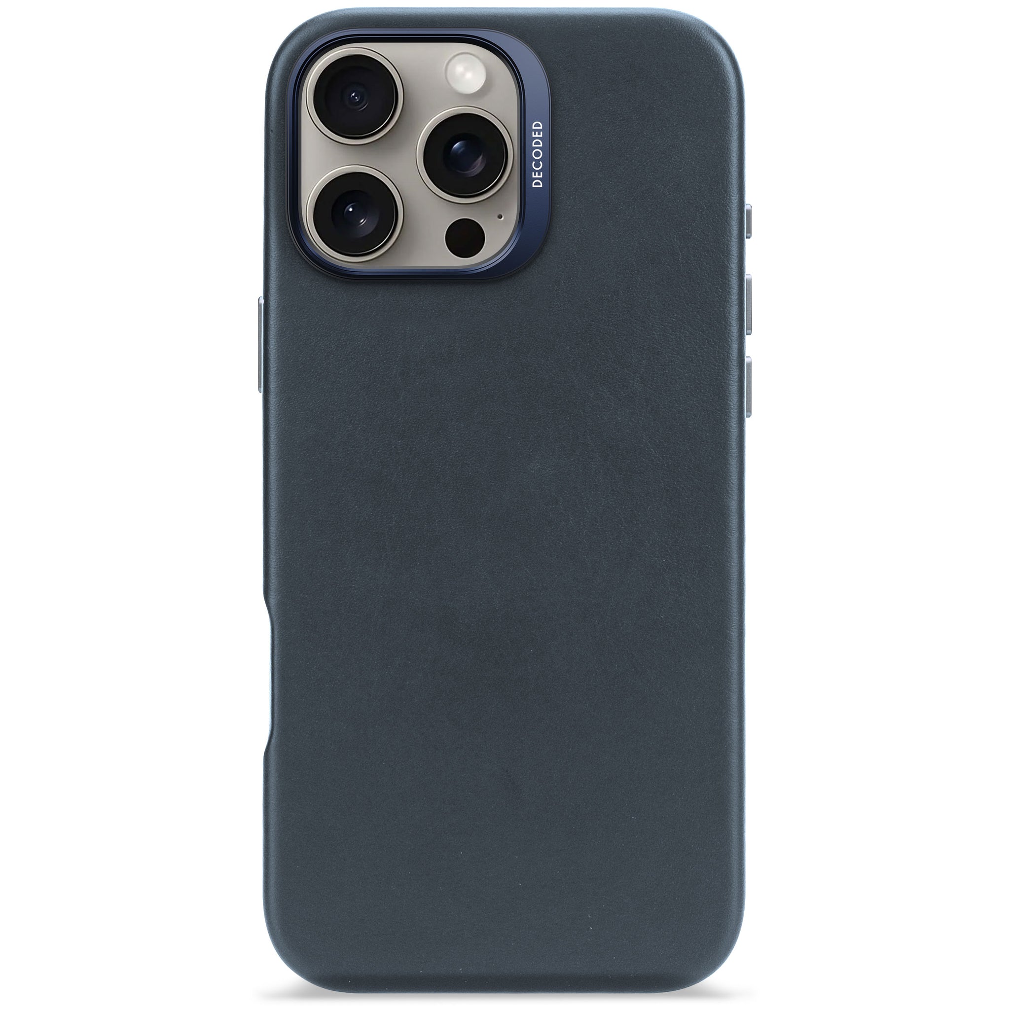 Leather Case iPhone 16 Pro Max - Navy Blue - DECODED – Decoded