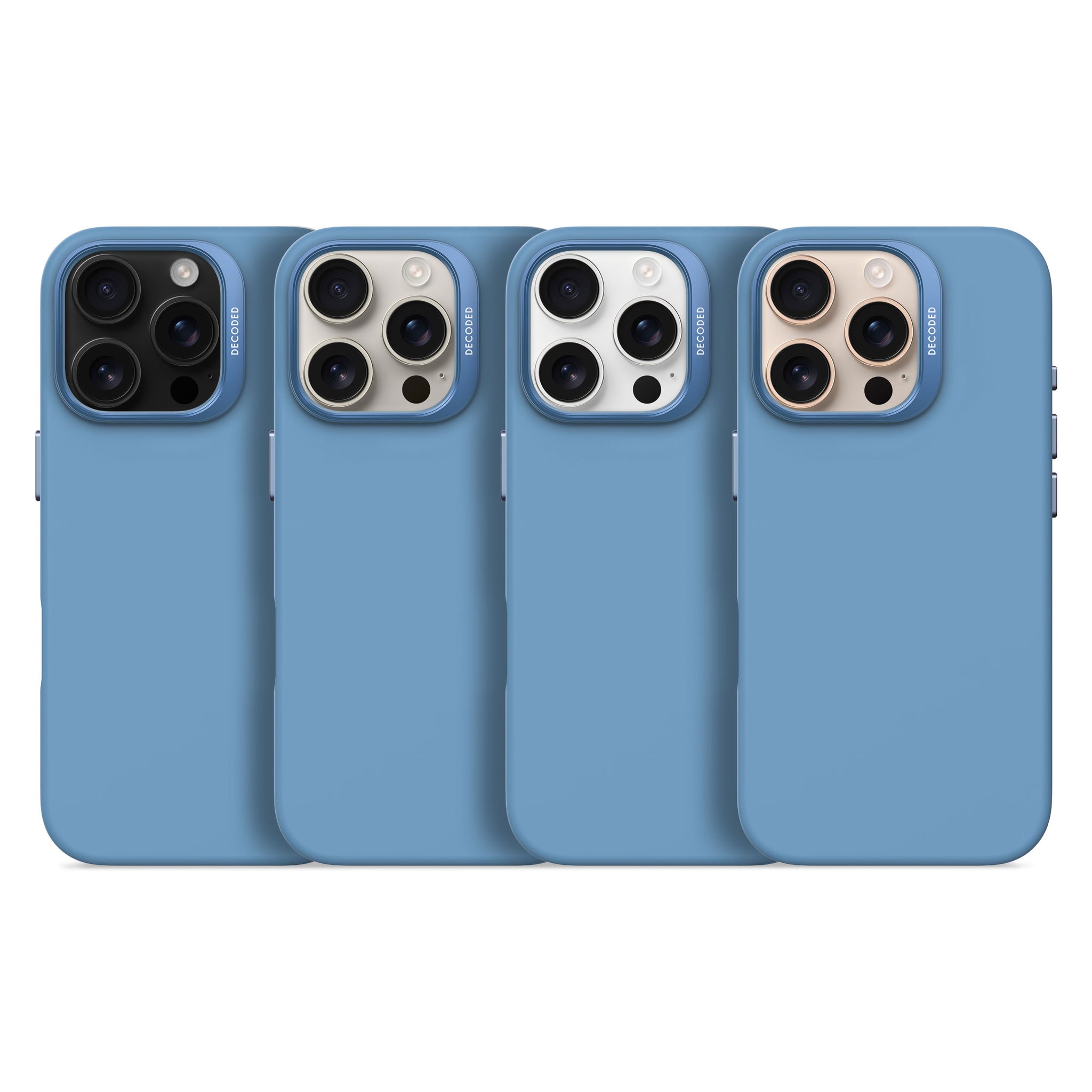 AntiMicrobial Silicone Case iPhone 16 Pro - Air Blue - DECODED