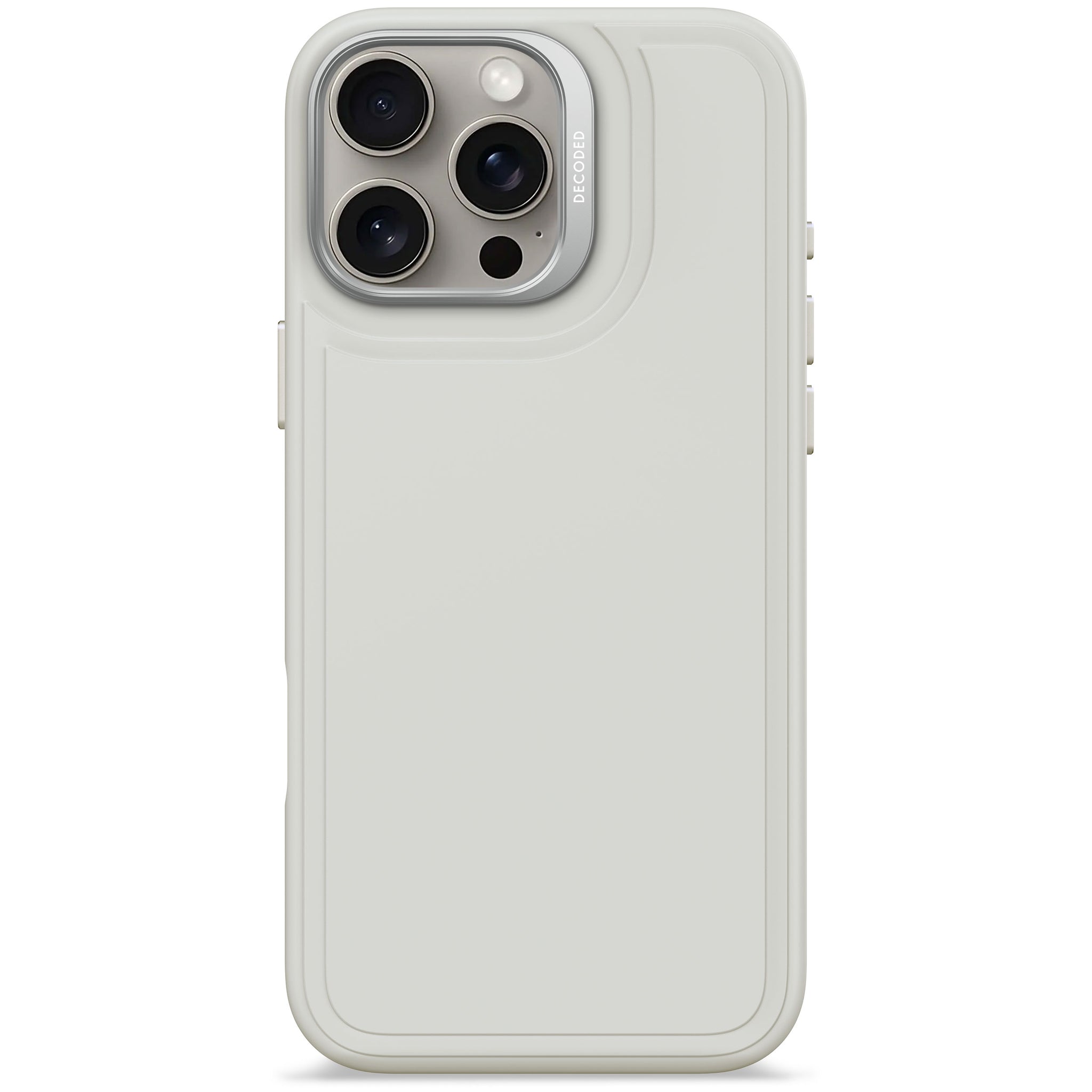 AntiMicrobial Silicone Stacks Case iPhone 16 Pro Max - Stone Grey