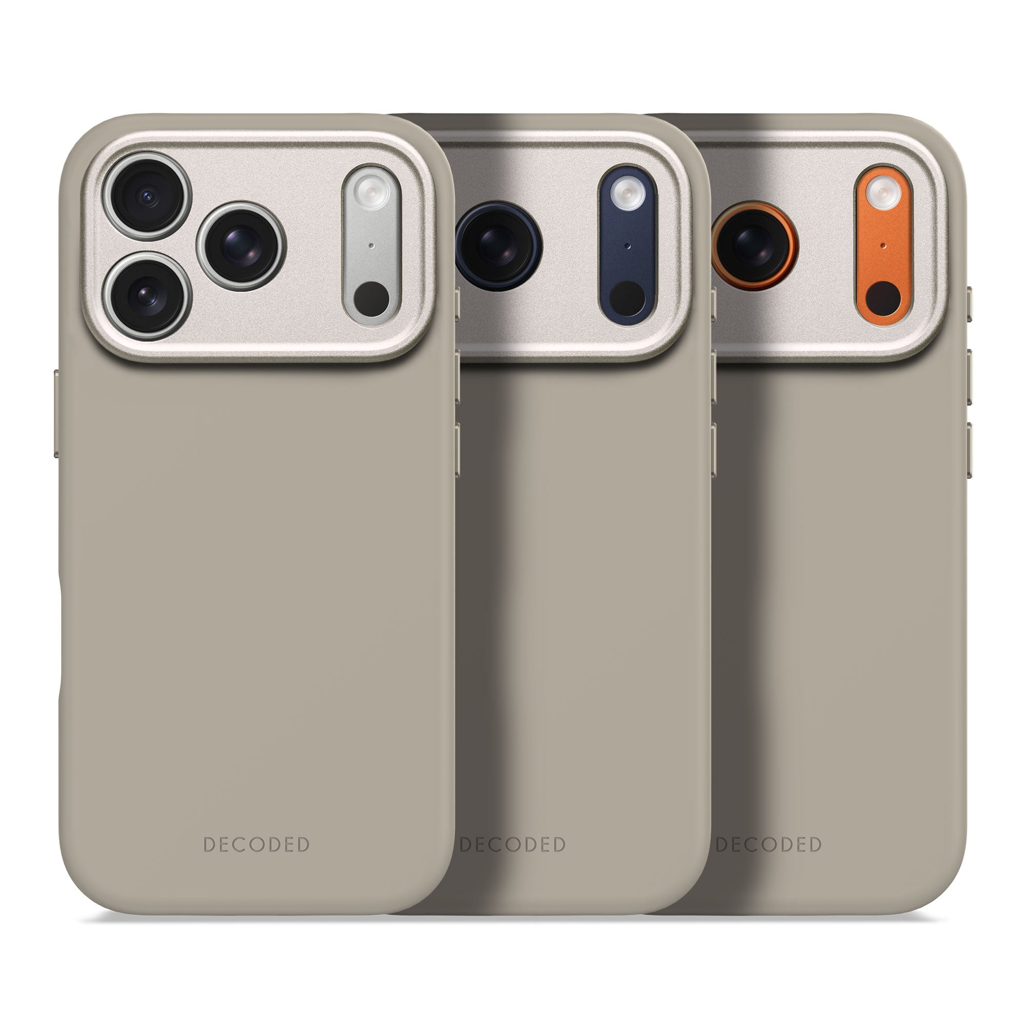 AntiMicrobial Silicone Case iPhone 17 Pro - Soft Taupe - DECODED