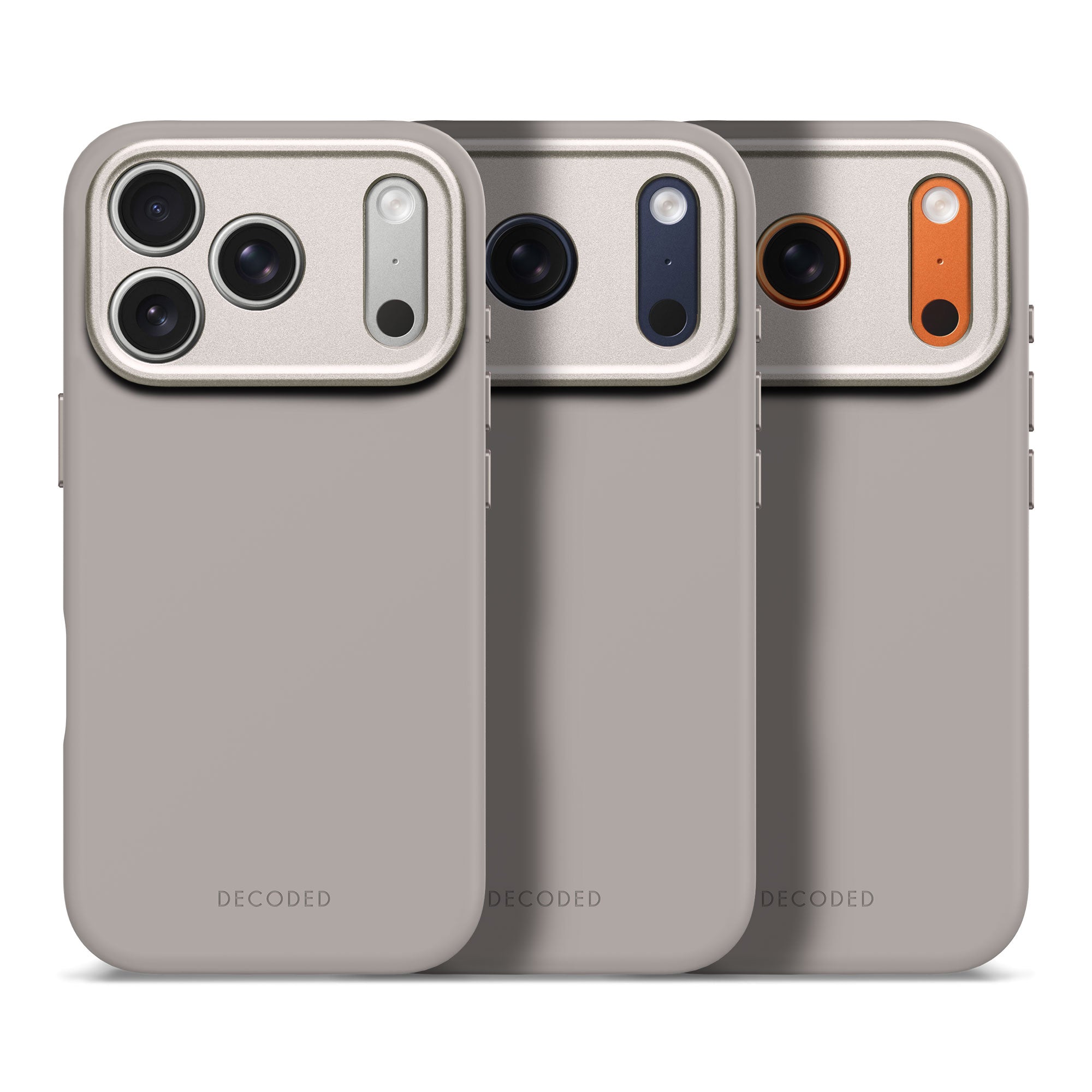 AntiMicrobial Silicone Case iPhone 17 Pro - Soft Taupe - DECODED