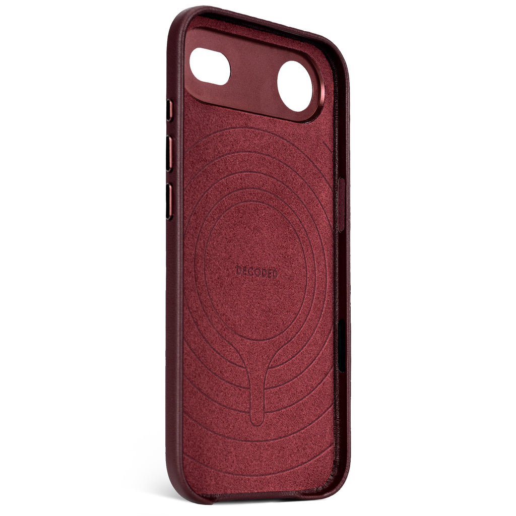 כיסוי עור לאייפון 17 Air - בורדו Dark Ruby