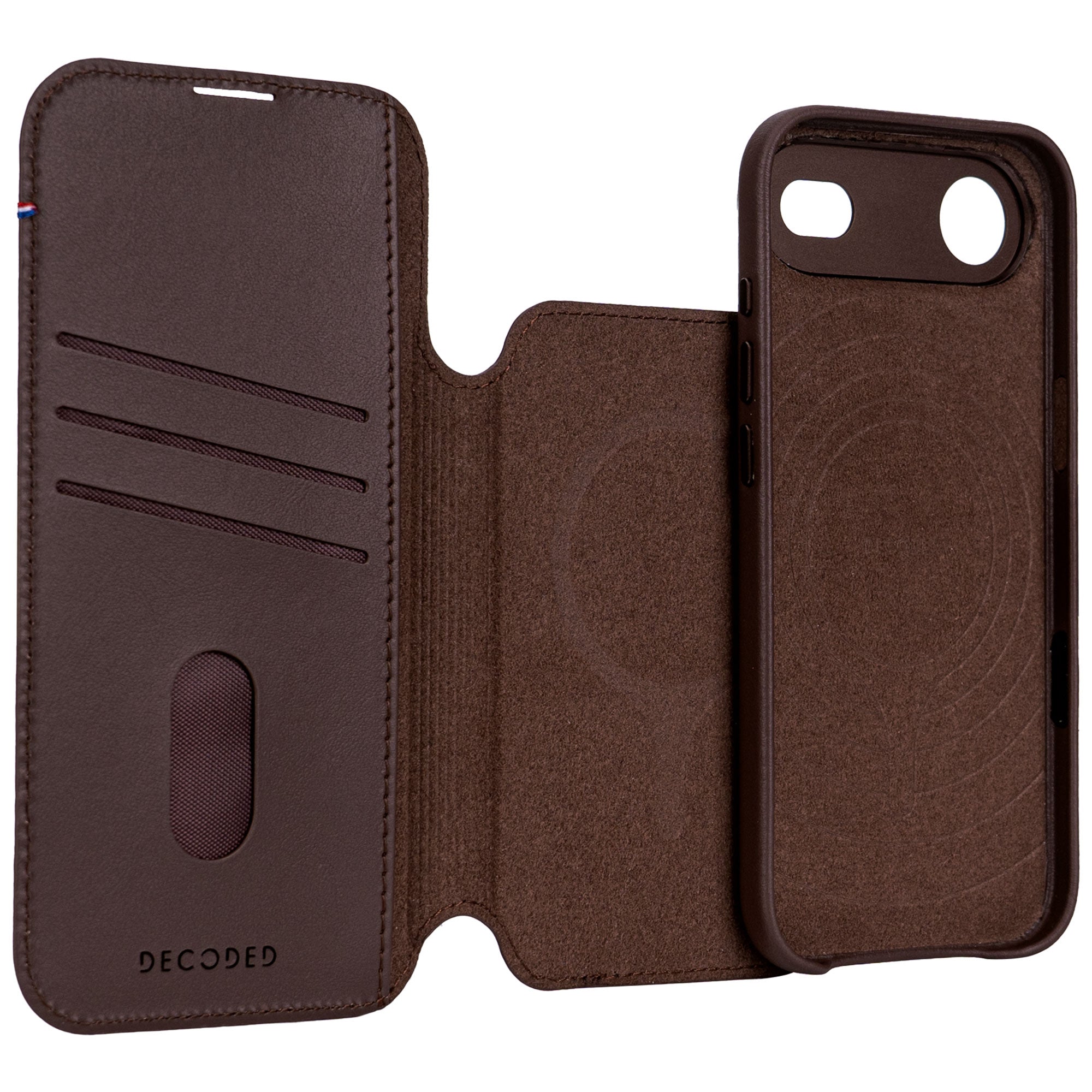 Leather Detachable Wallet Case iPhone 17 Air Chocolate Brown