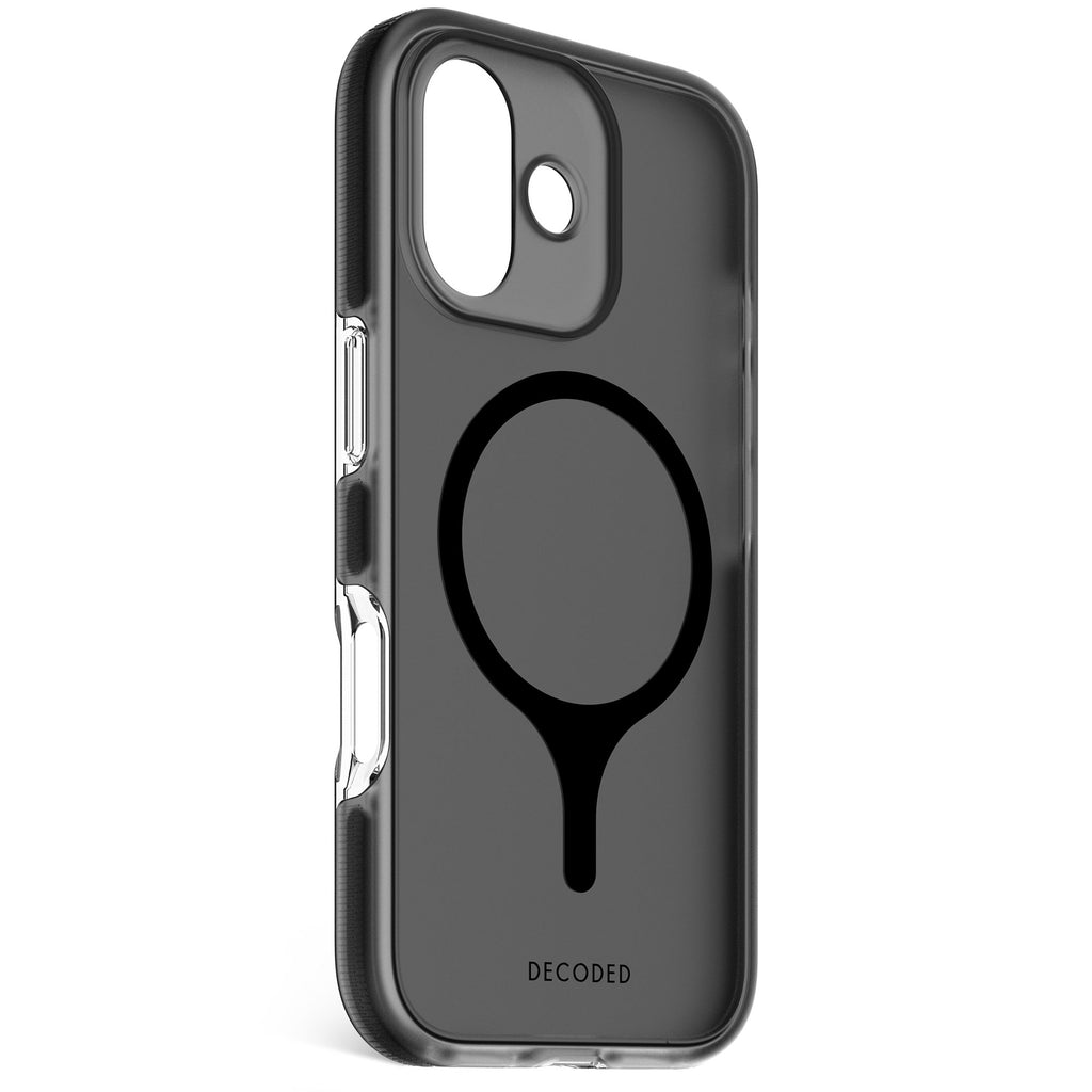 כיסוי אחורי DropTec לאייפון 17 - שקוף שחור חלבי