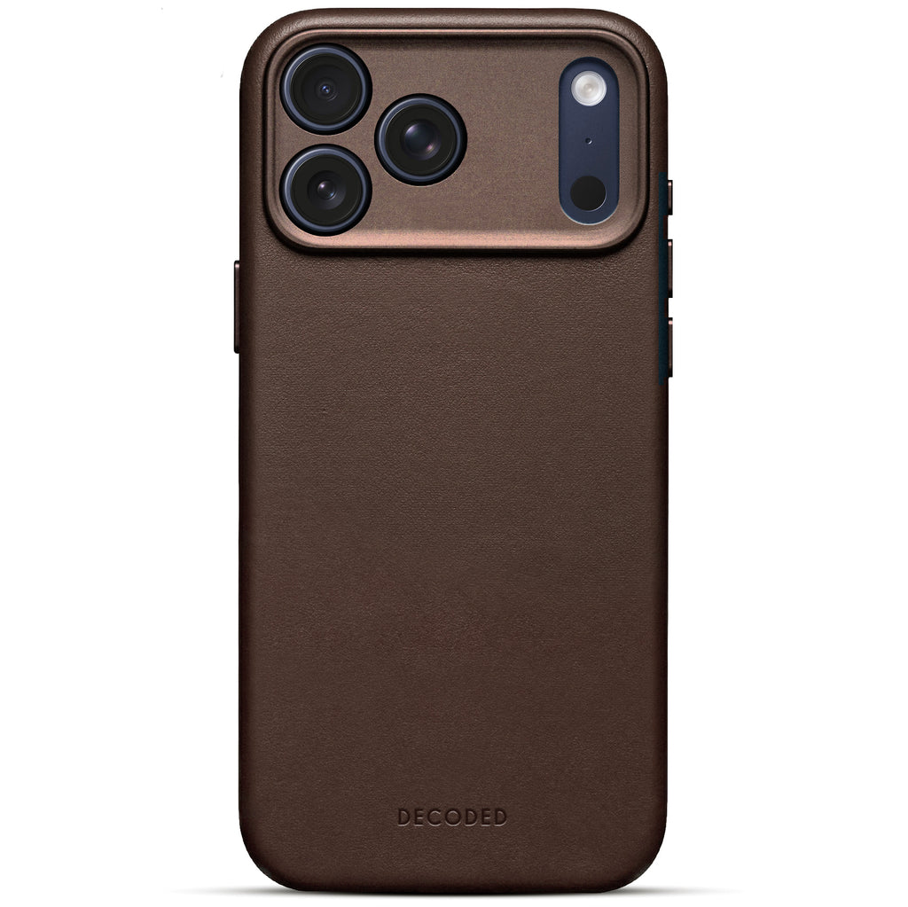 Leather Case iPhone 17 - Chocolate Brown - DECODED – Decoded | Denmark