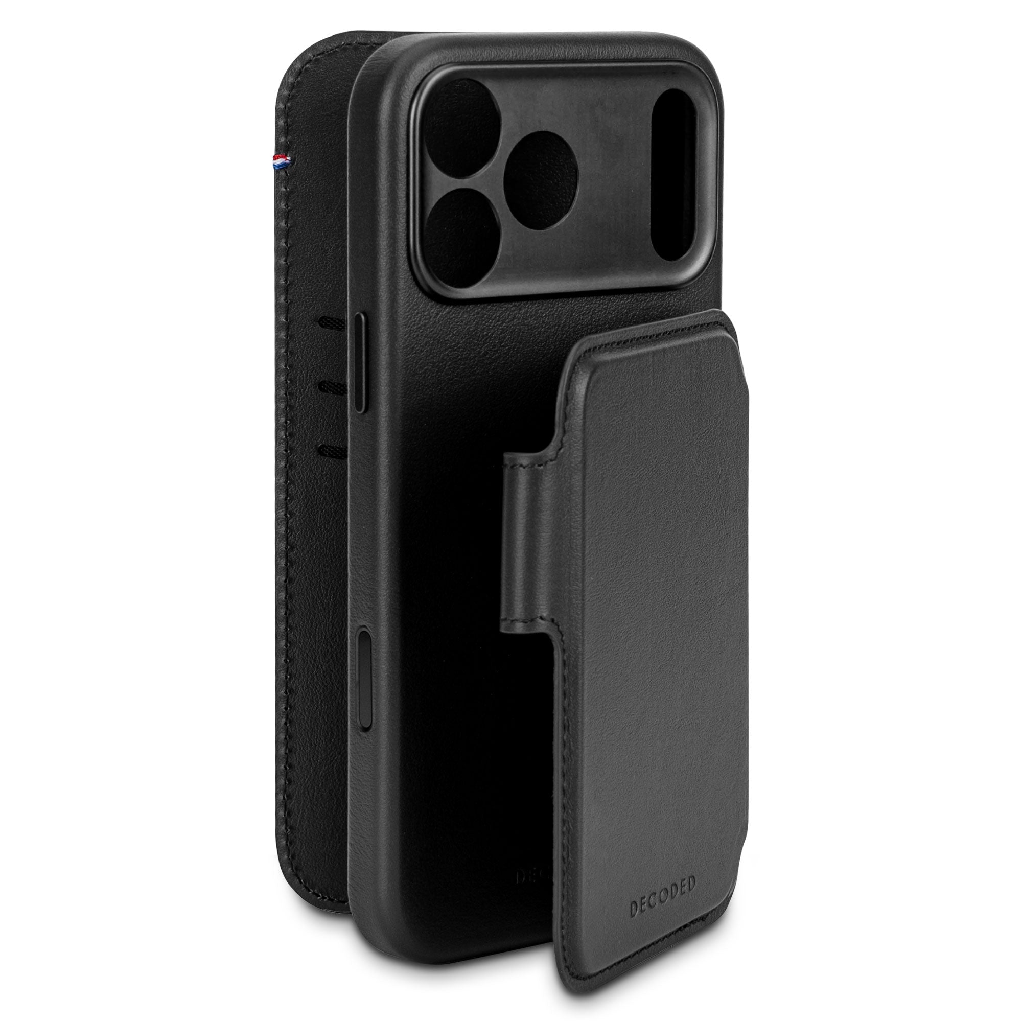 Leather Detachable Wallet Case | Black | iPhone 17 Pro