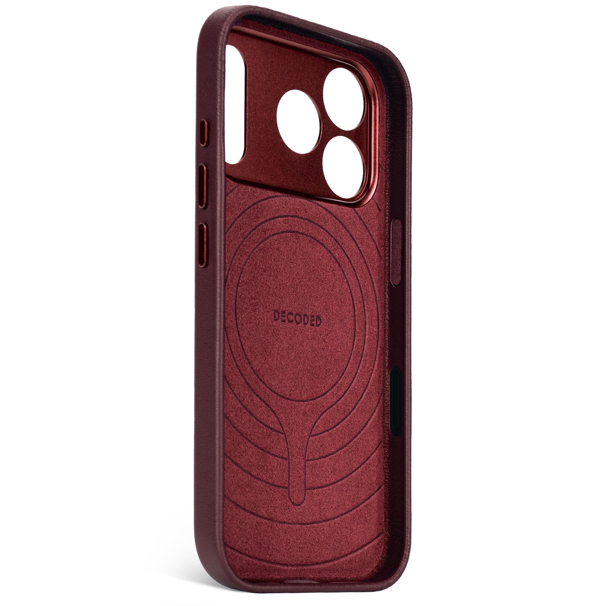 Leather Case iPhone 17 Pro Max - Dark Ruby - DECODED – Decoded