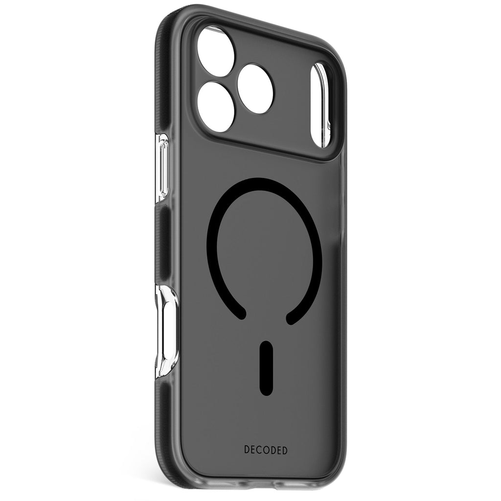 כיסוי DropTec שקוף לאייפון 17 פרו מקס - שחור