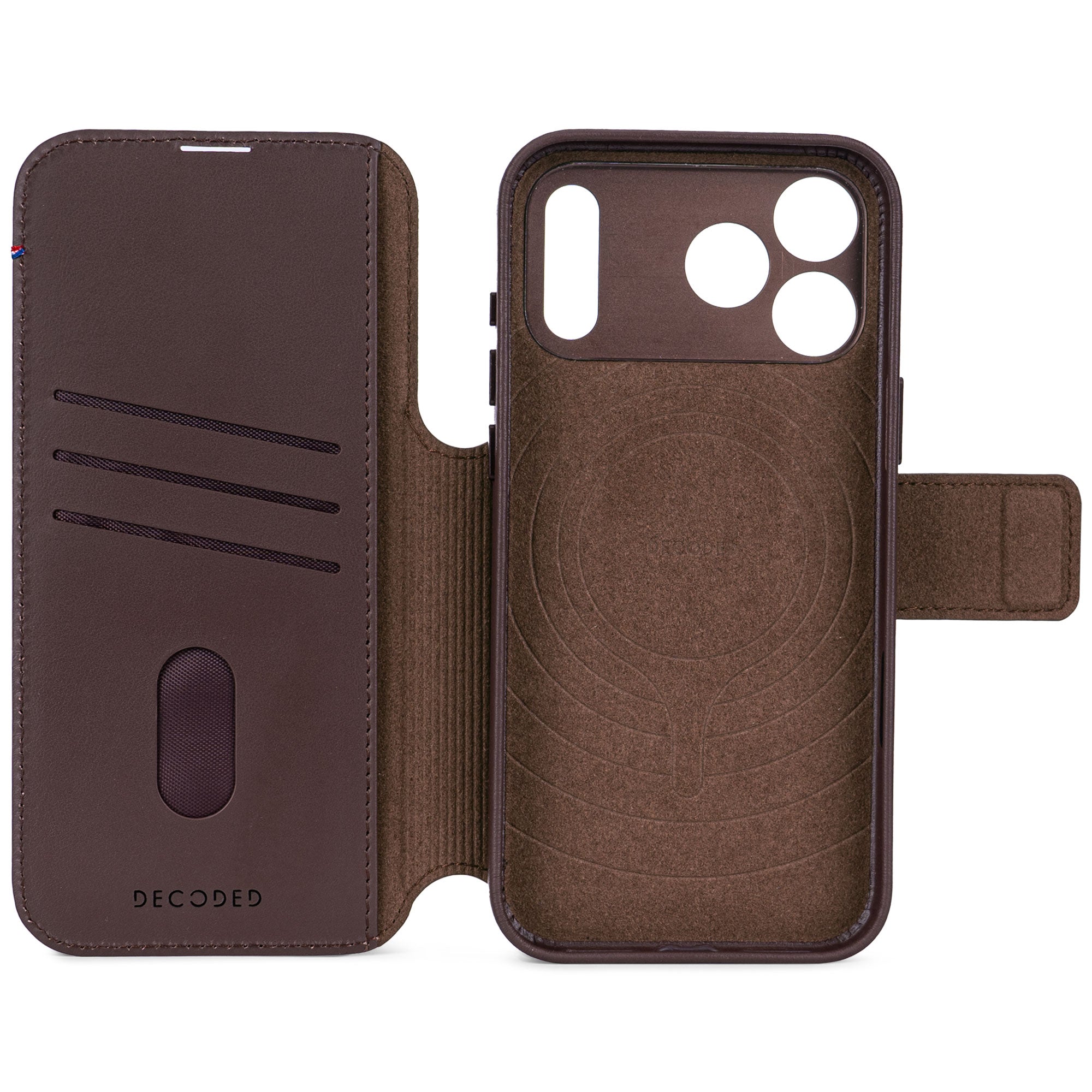 Leather Detachable Wallet Case iPhone 17 Pro Max - Chocolate Brown - DECODED Decoded Leather Detachable Wallet Case iPhone 17 Pro Max - Chocolate Brown - DECODED Decoded