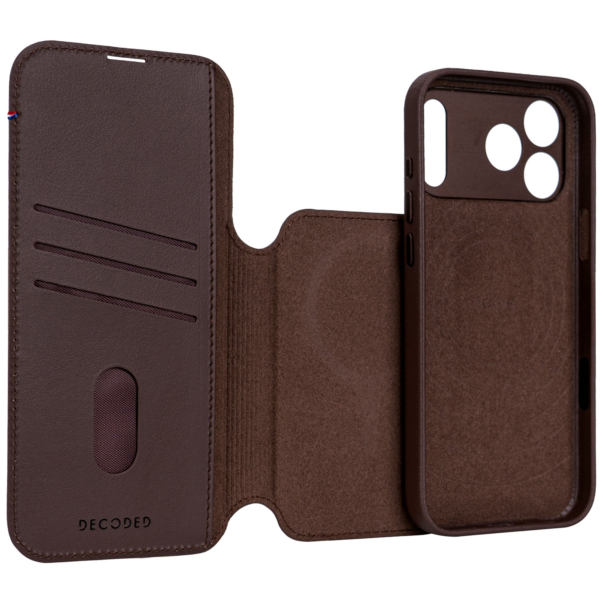Leather Detachable Wallet Case iPhone 17 Pro Max - Chocolate Brown
