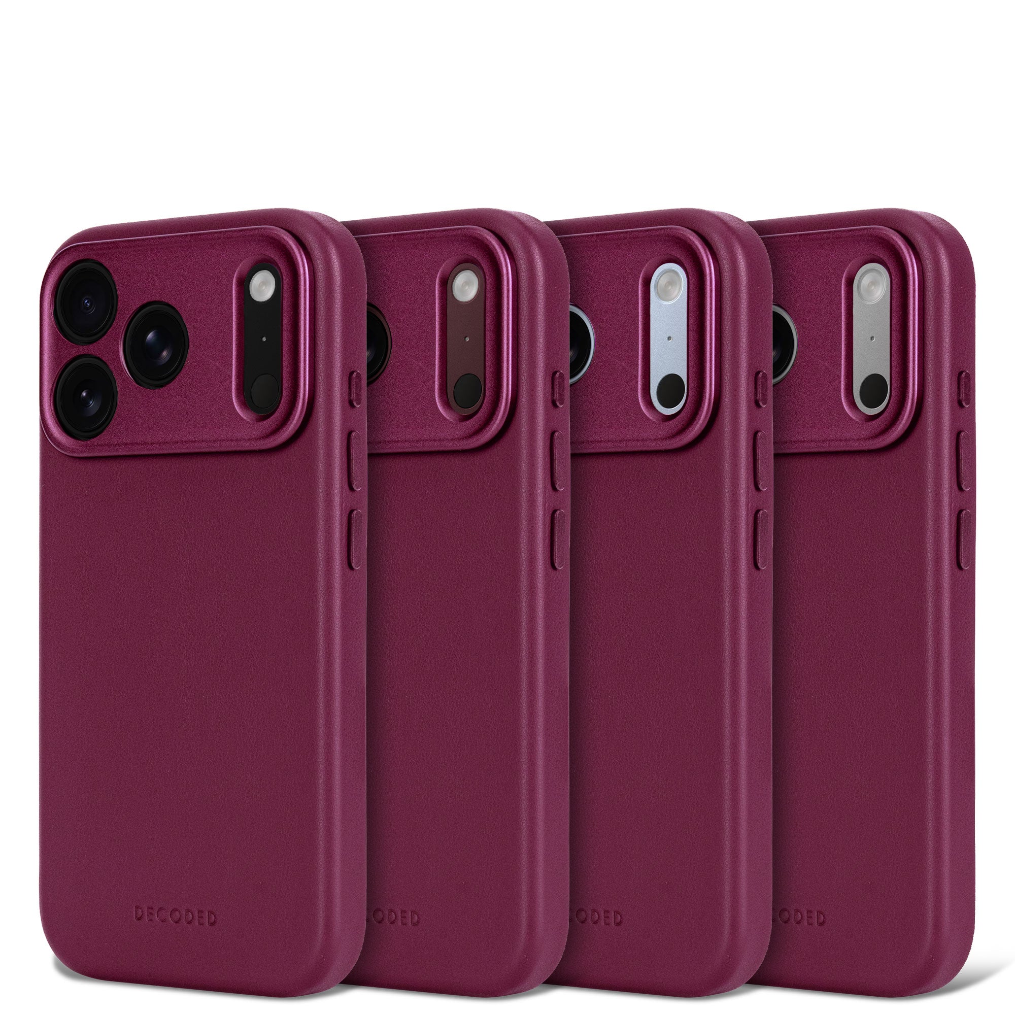 Leather Case iPhone 18 Pro | Aubergine | DECODED – Decoded