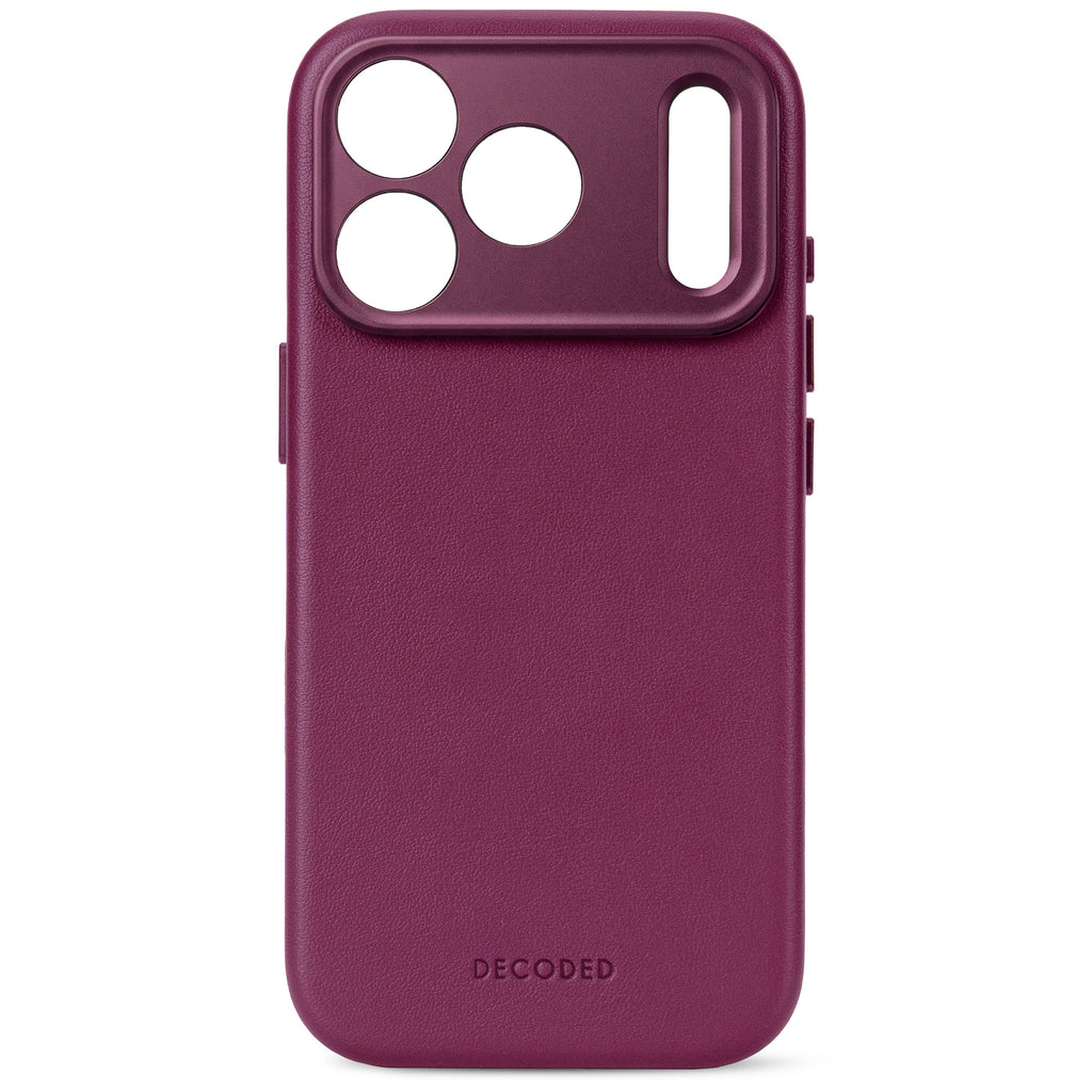 Leather Case iPhone 18 Pro | Aubergine | DECODED – Decoded