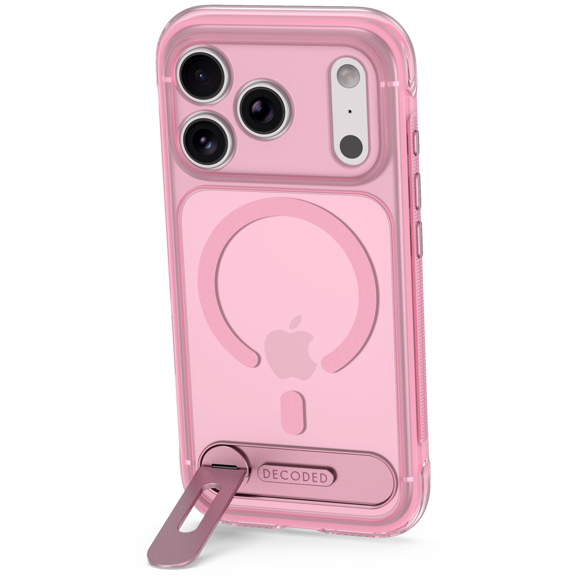 Hybrid Stand Case iPhone 18 Pro | Clear Pink | DECODED – Decoded