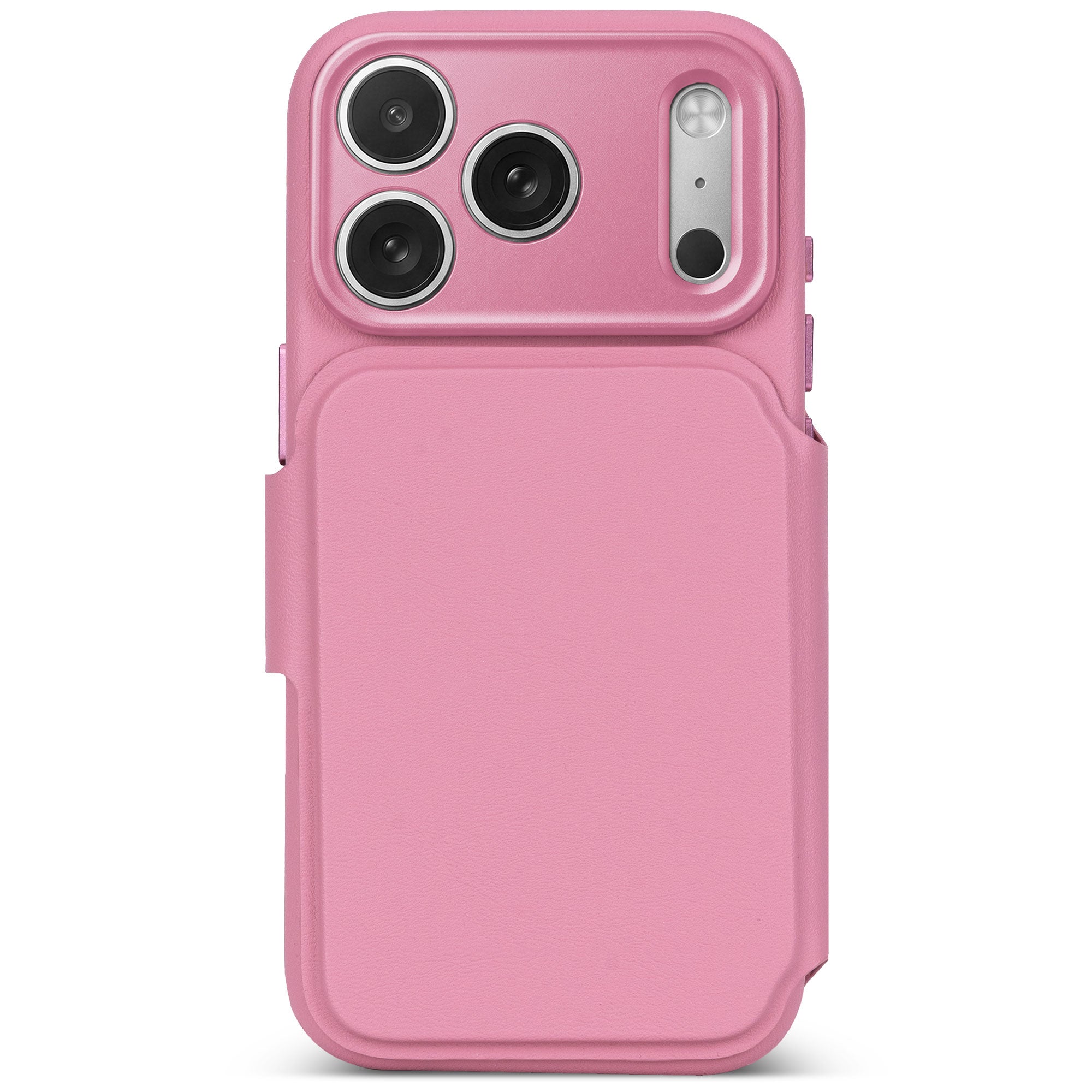 Textured Silicone Detachable Wallet iPhone 18 Pro Max | Rose