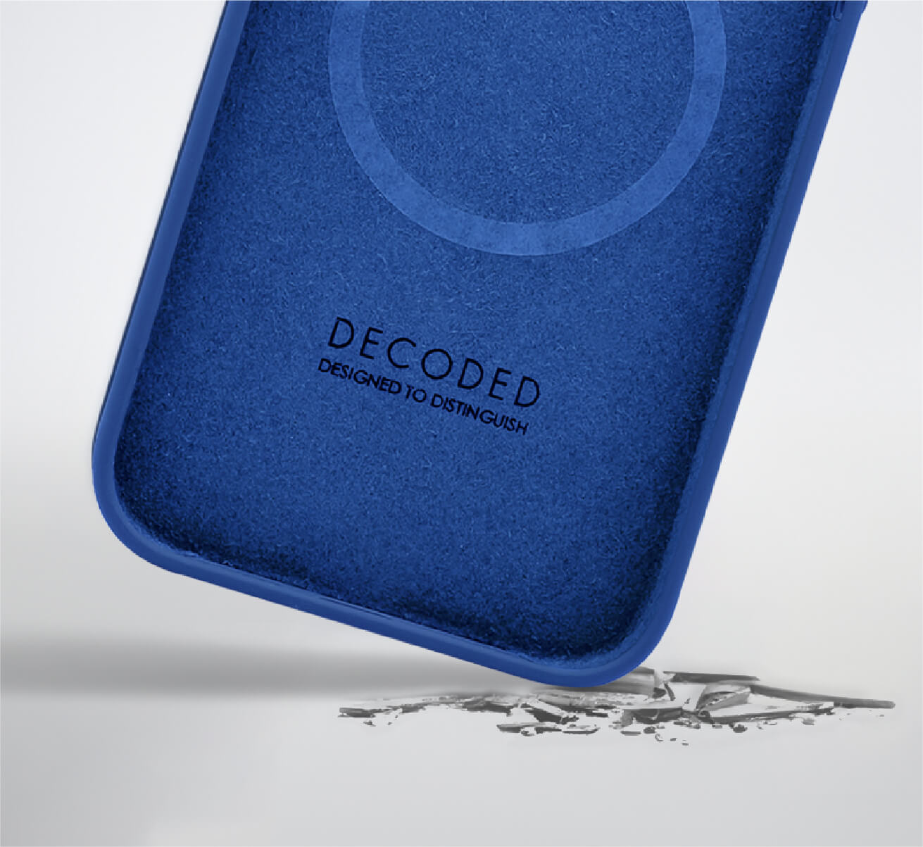 AntiMicrobial Silicone Back Case iPhone 15 Pro - Galactic Blue