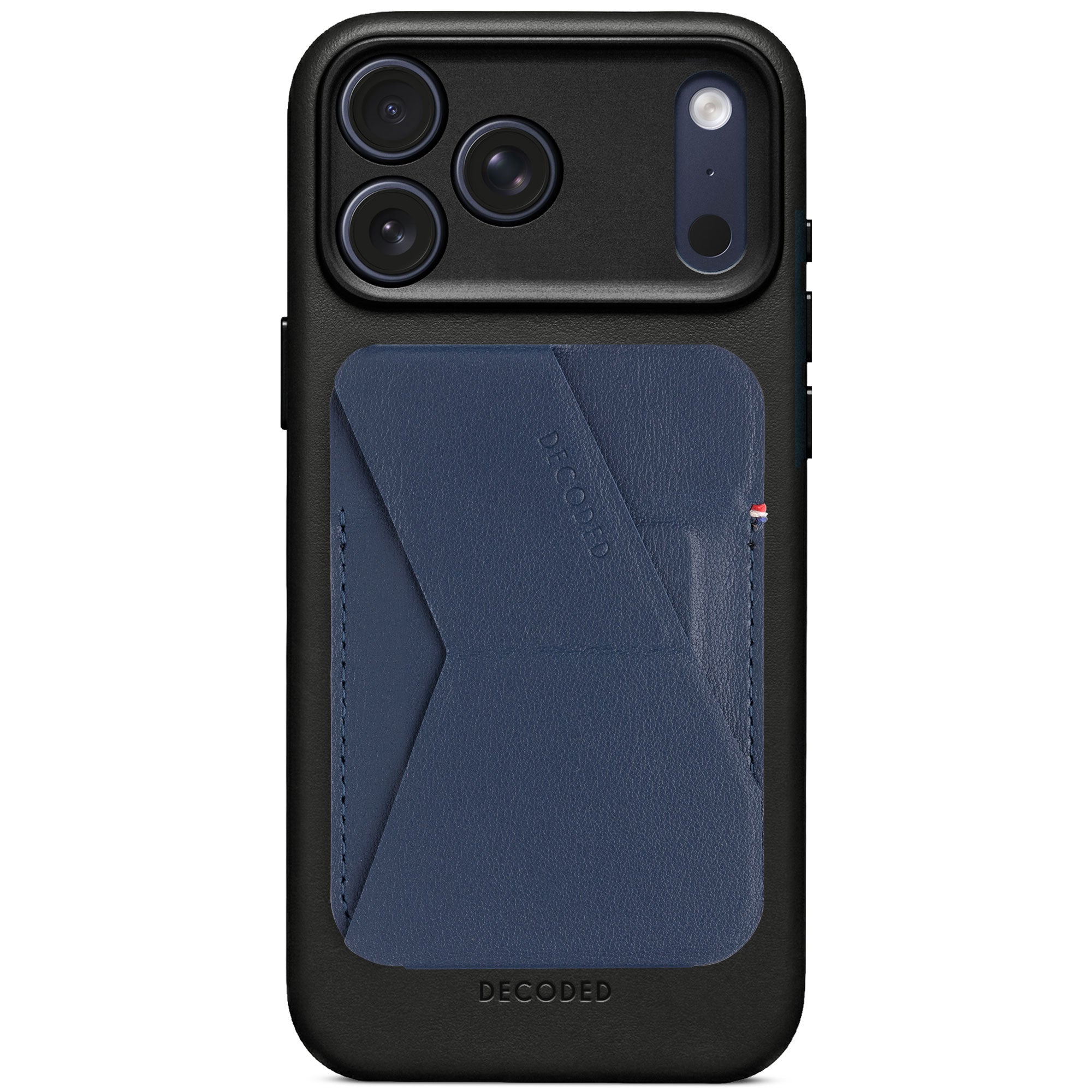 Leather MagSafe Wallet Stand | Navy